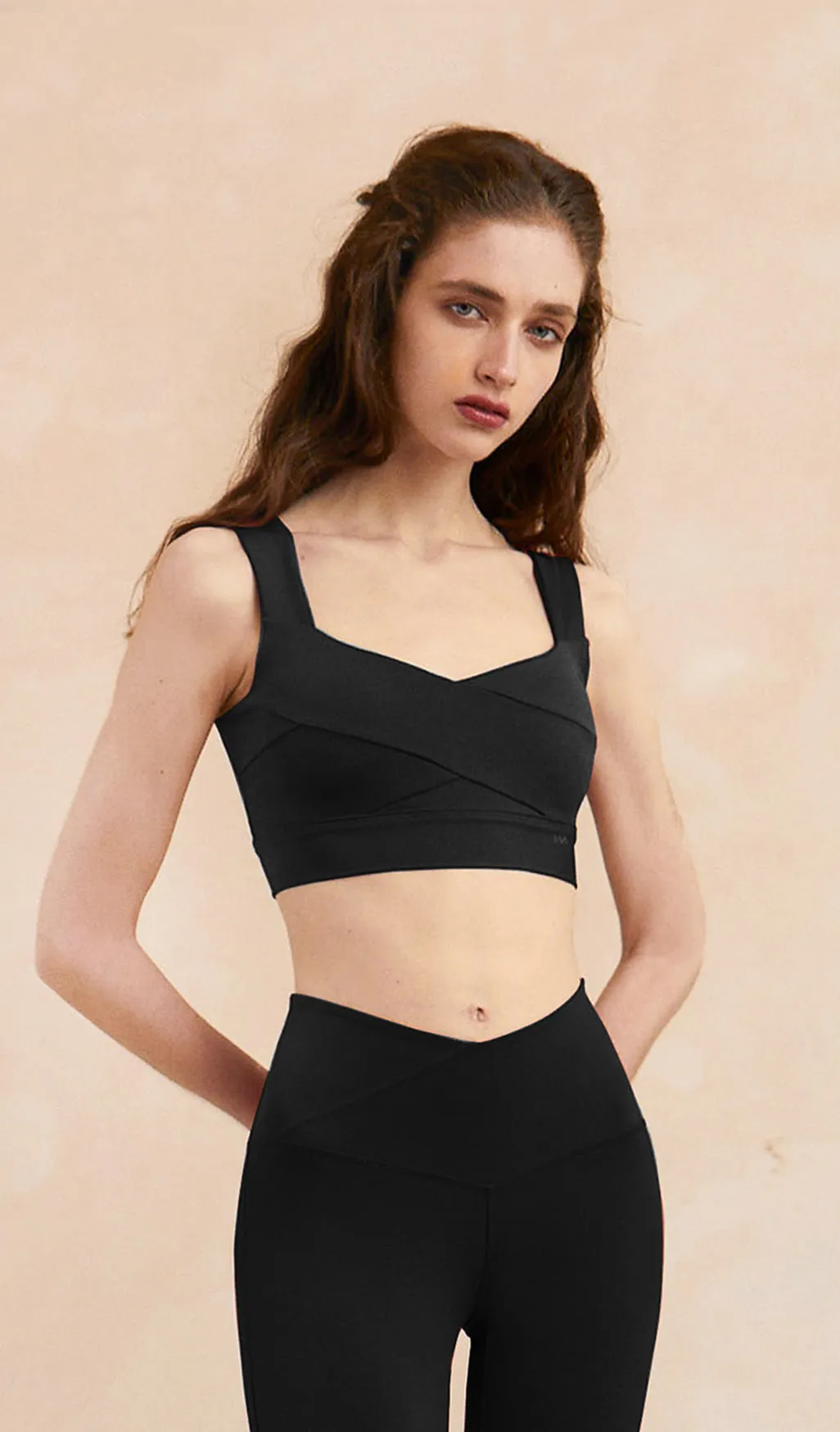 CELIA V-back Yoga Bra - Black sold by Visual Mood