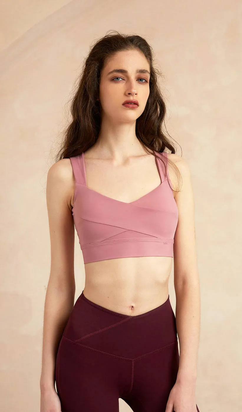 CELIA V-back Yoga Bra - Light Pink sold by Visual Mood product image thumbnail 4