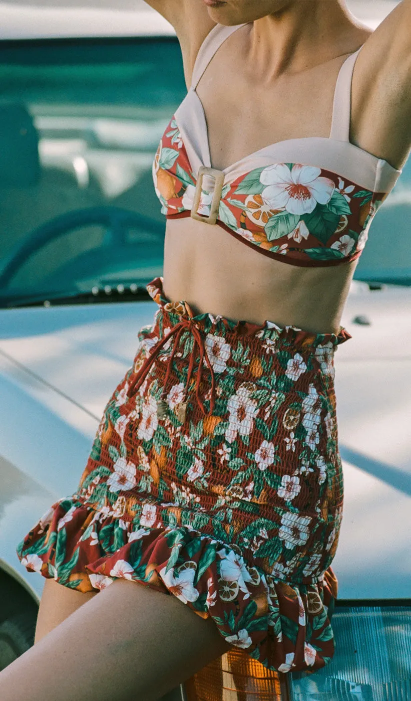 LEDA Shirred Mini Skirt sold by Visual Mood product image thumbnail 3