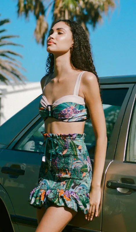 TAYLOR Shirred Mini Skirt sold by Visual Mood