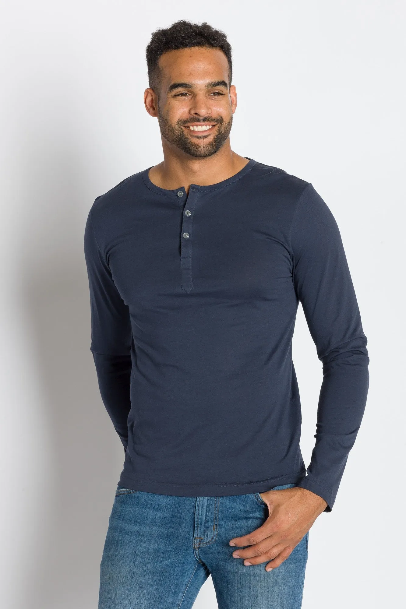 Frank | Men's Long Sleeve Henley sold by Ably Apparel product image thumbnail 4