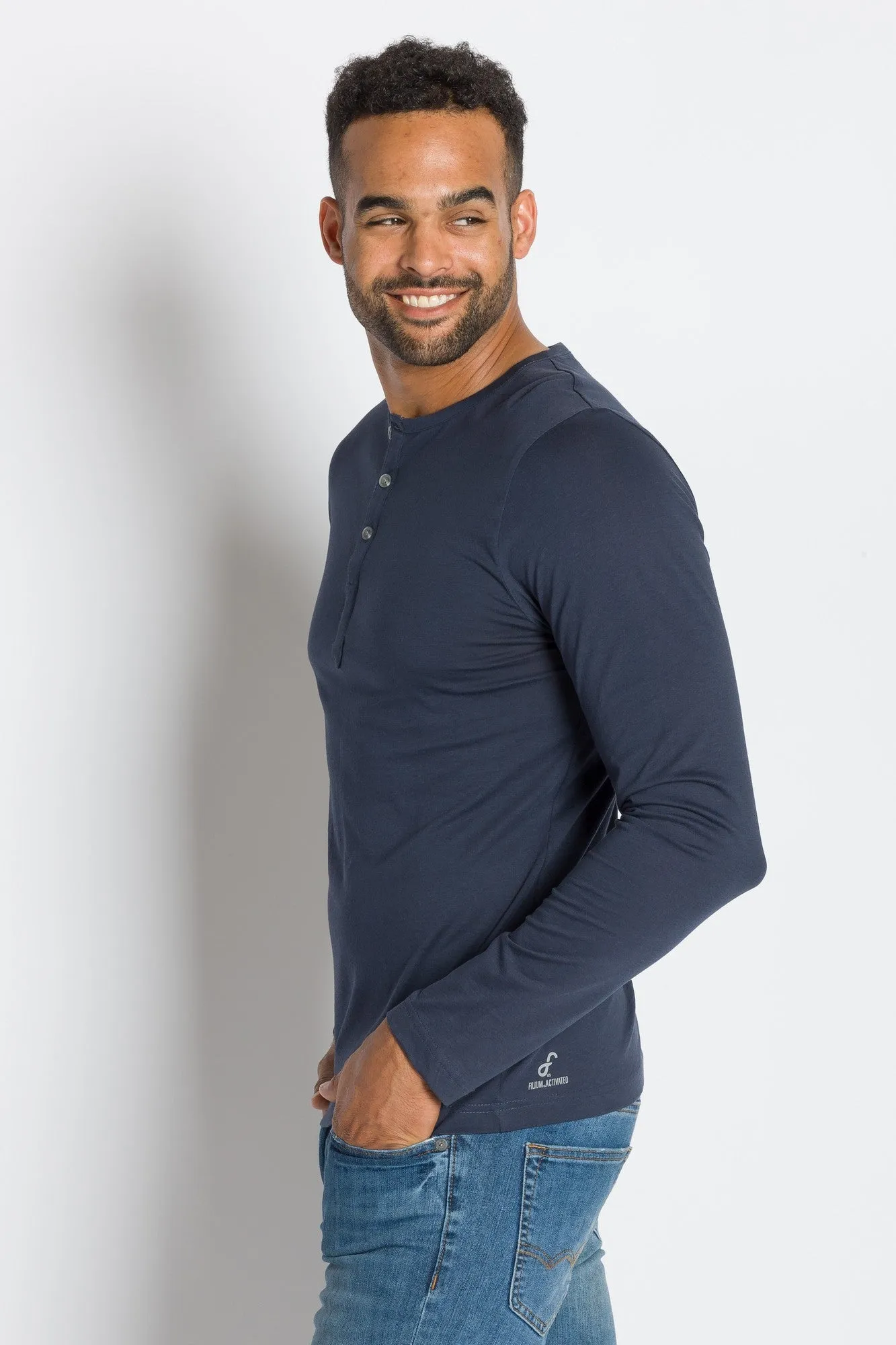 Frank | Men's Long Sleeve Henley sold by Ably Apparel product image thumbnail 5