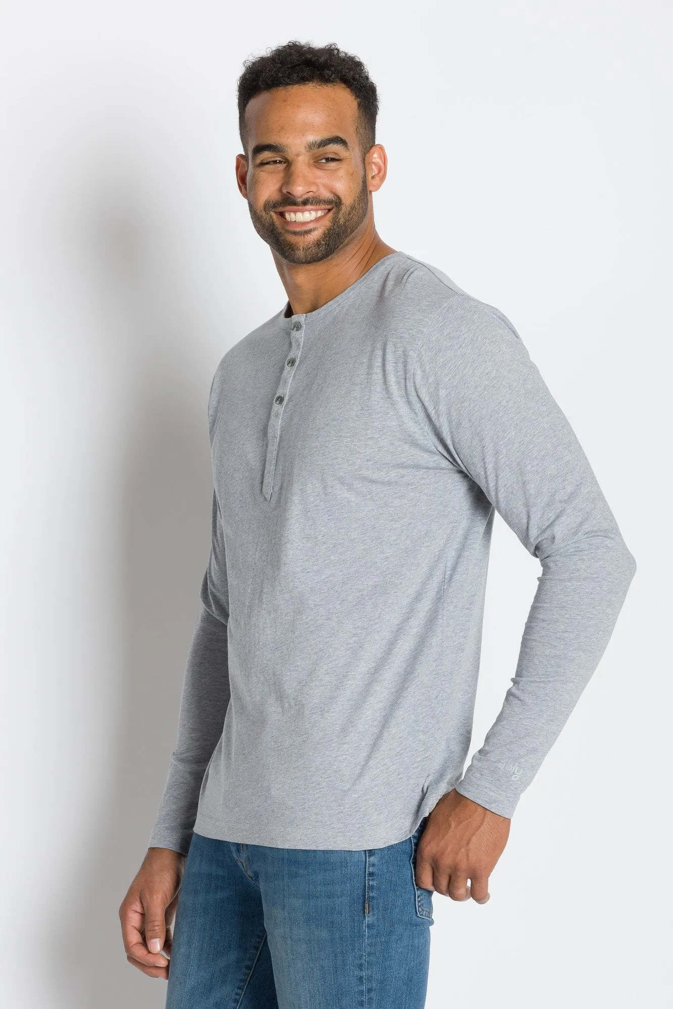 Frank | Men's Long Sleeve Henley sold by Ably Apparel product image thumbnail 2