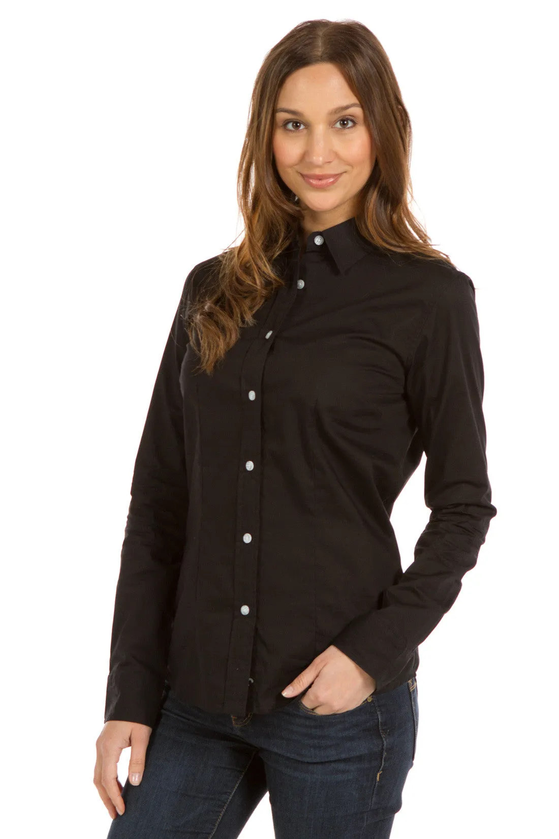 Iris | Women's Button Up Poplin Shirt sold by Ably Apparel product image thumbnail 4