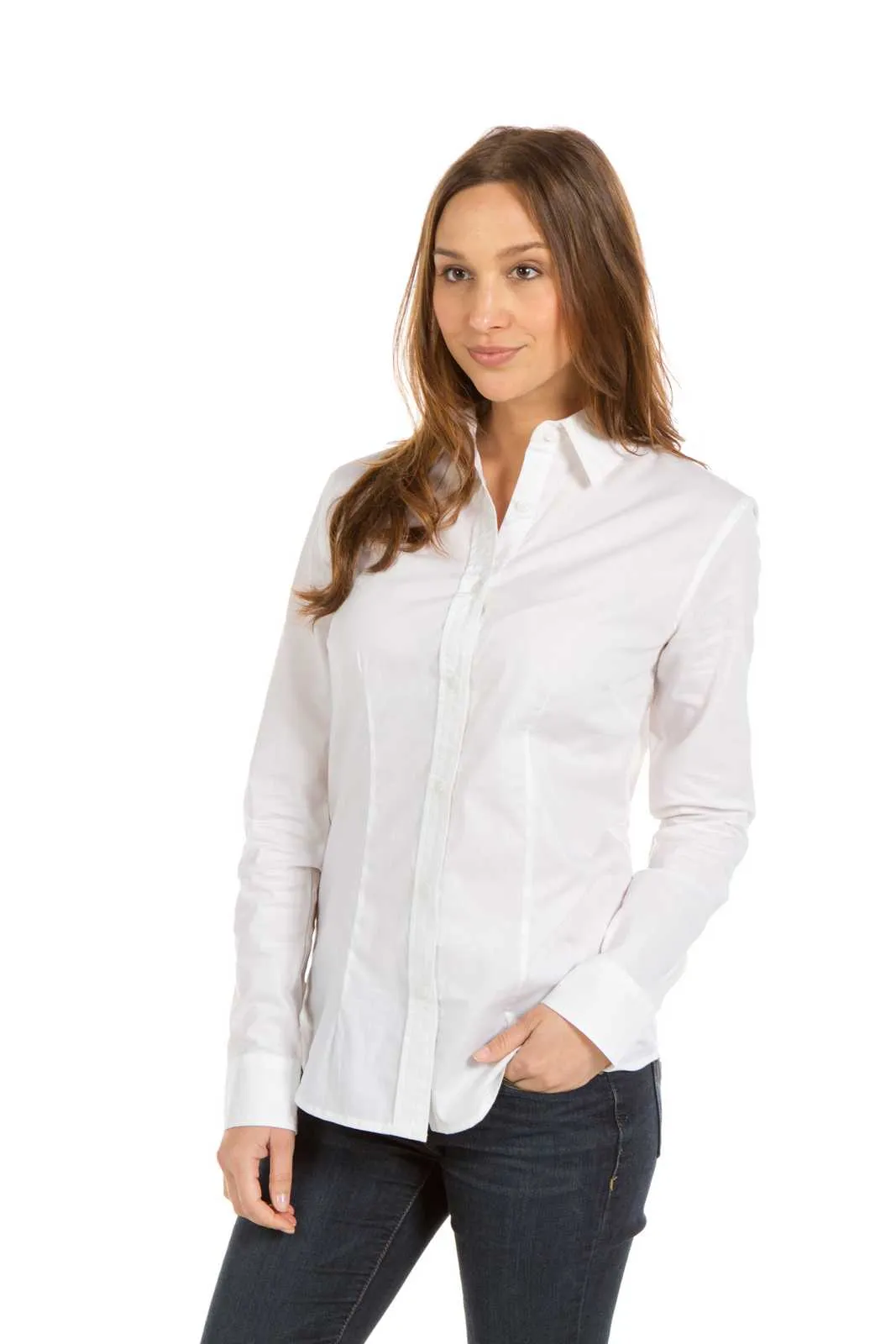 Iris | Women's Button Up Poplin Shirt sold by Ably Apparel