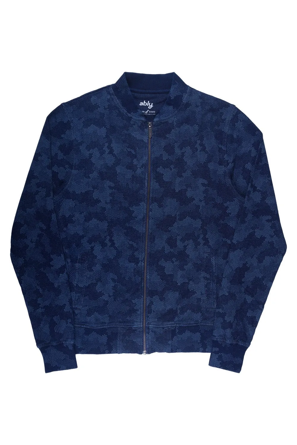 Leo | Men's Indigo Dyed Baseball Jacket sold by Ably Apparel product image thumbnail 5