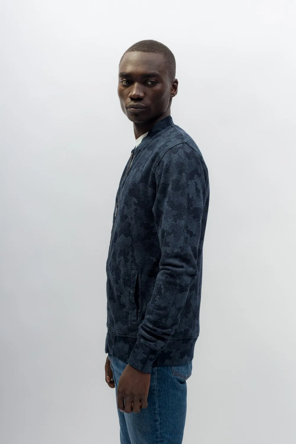 Leo | Men's Indigo Dyed Baseball Jacket sold by Ably Apparel product image thumbnail 2