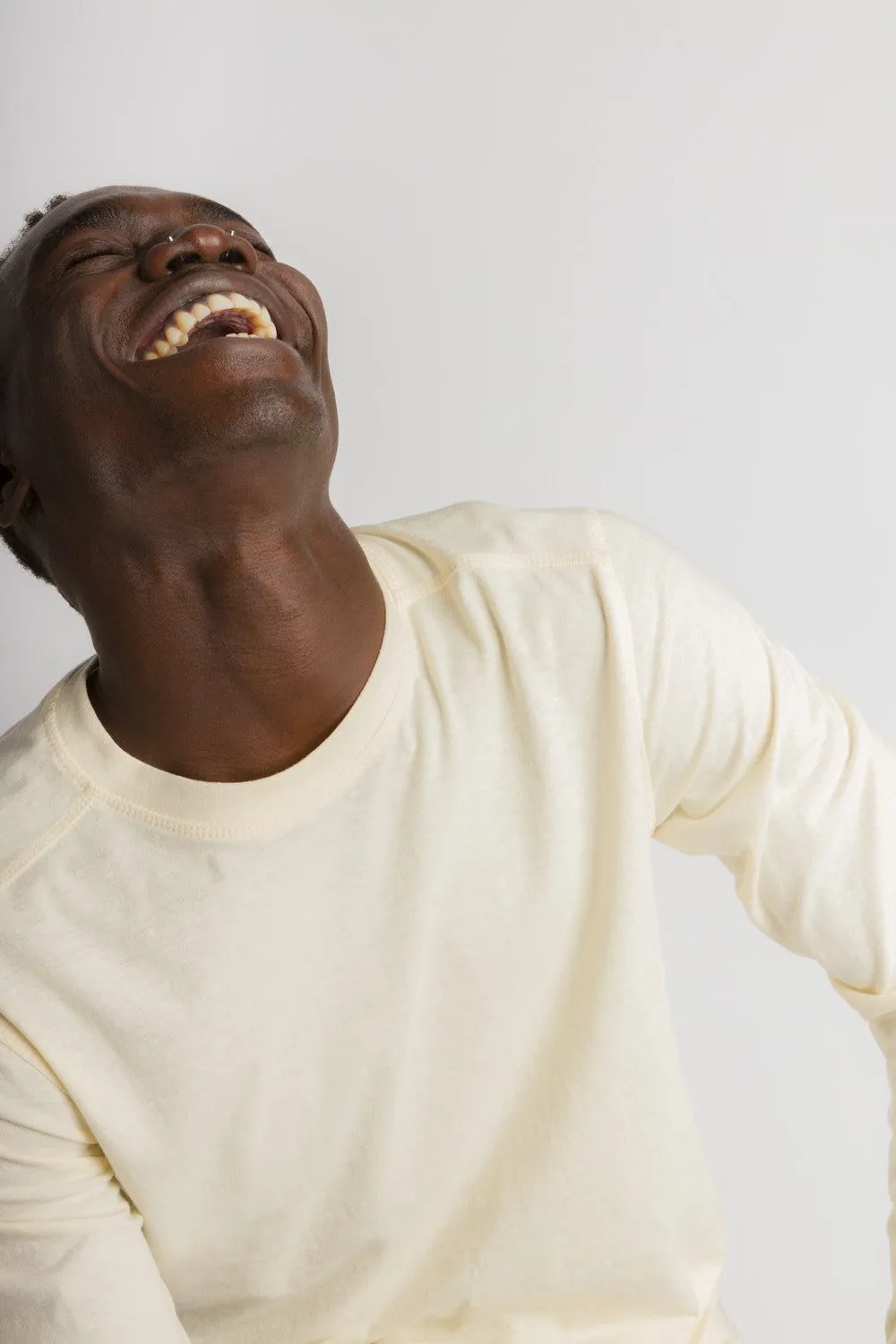 Ivan | Men's Stain Proof Relaxed Long Sleeve Cotton Linen Knit Top sold by Ably Apparel product image thumbnail 5