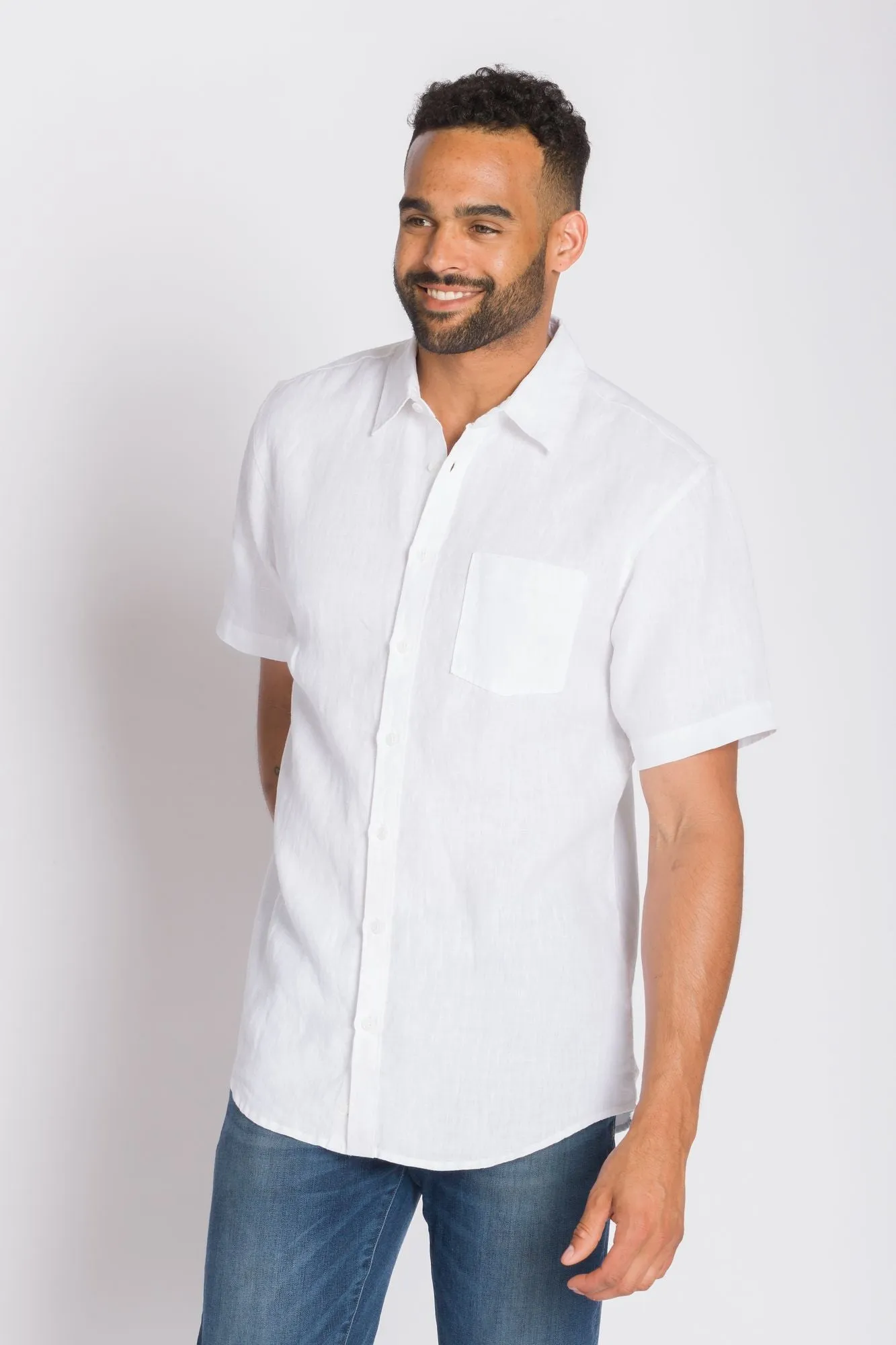 Talbot | Men's Short Sleeve Linen Shirt sold by Ably Apparel