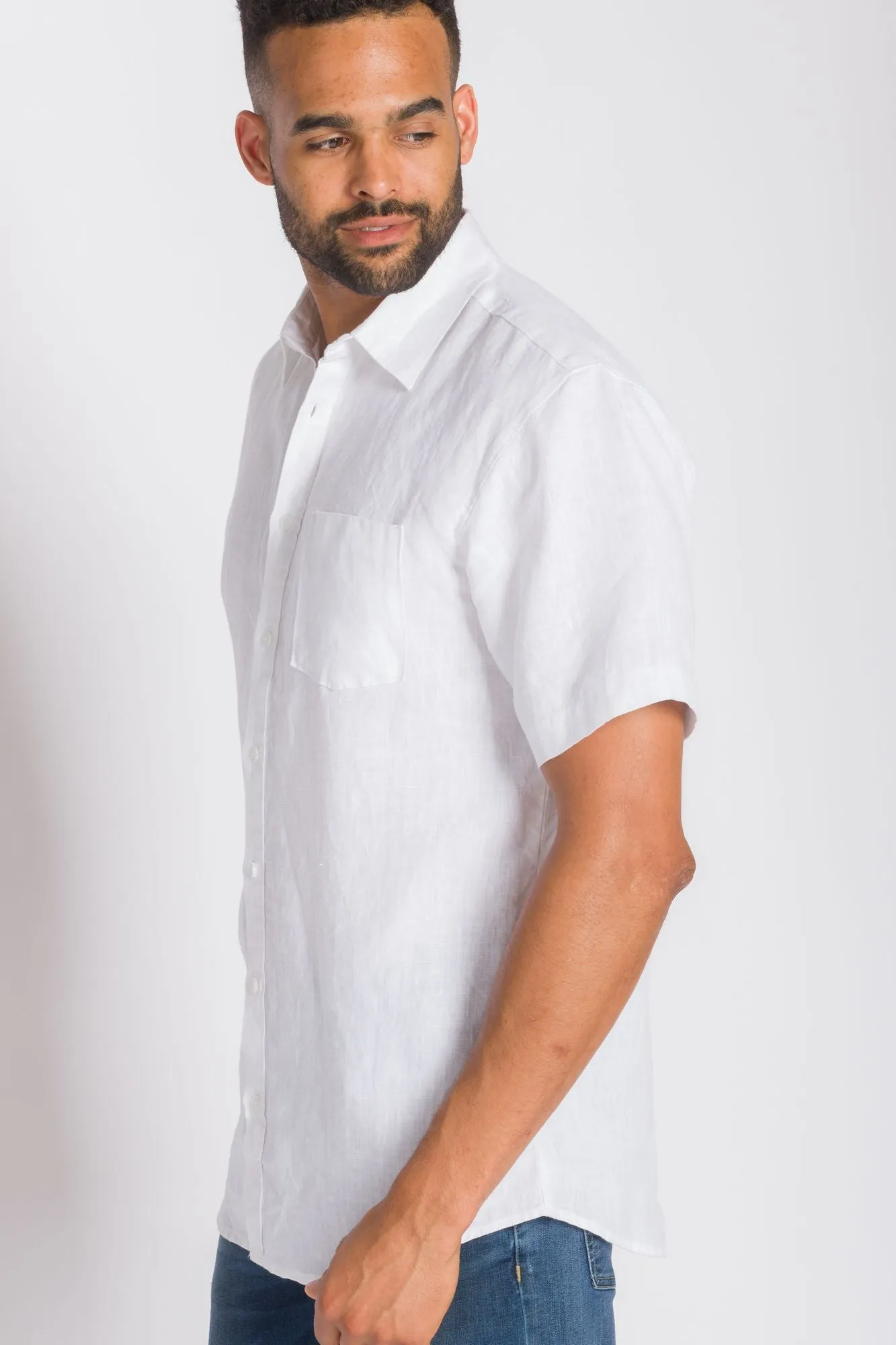 Talbot | Men's Short Sleeve Linen Shirt sold by Ably Apparel product image thumbnail 2