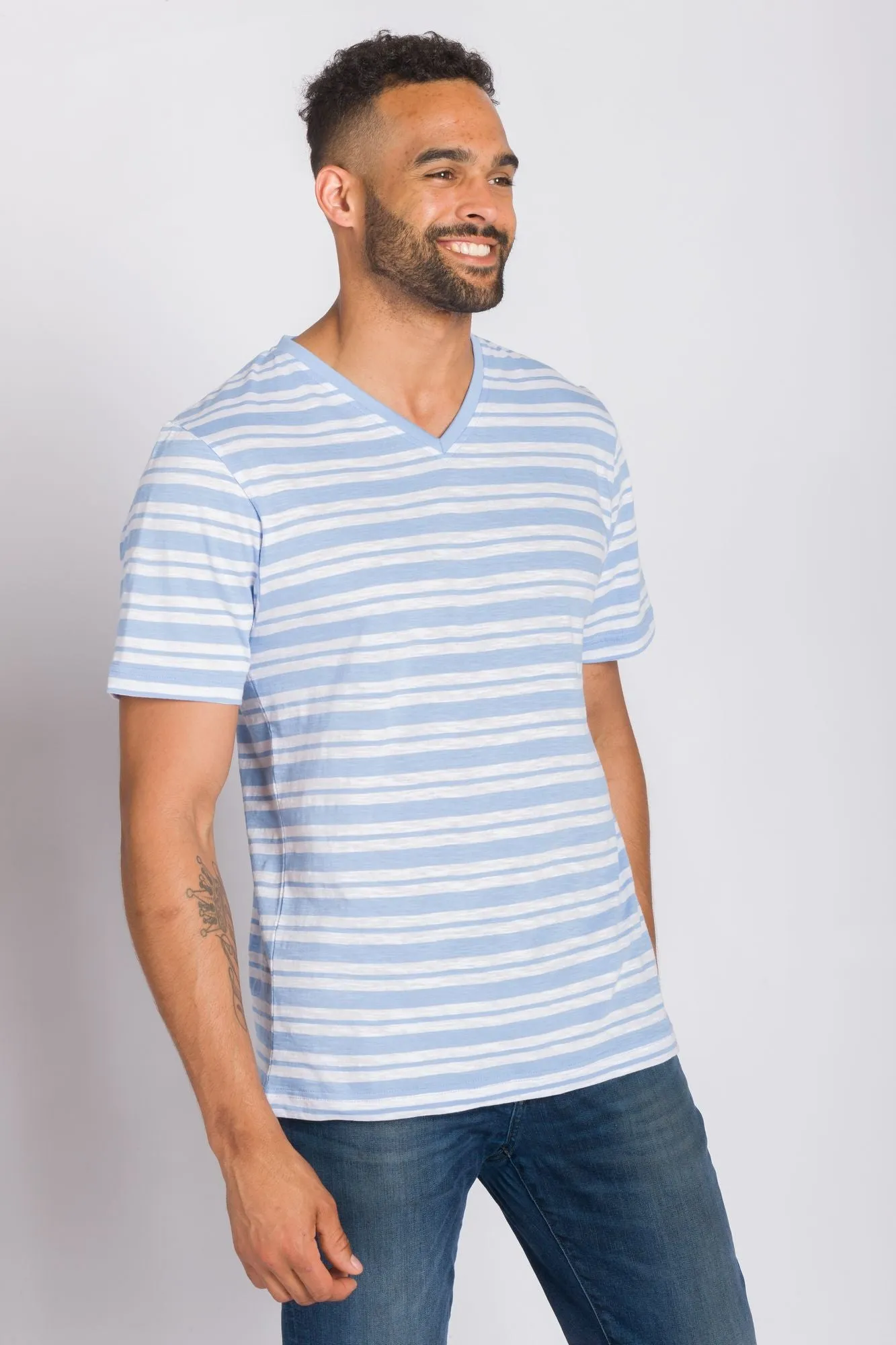 Voyager | Men's Slub V-Neck Shirt sold by Ably Apparel product image thumbnail 5