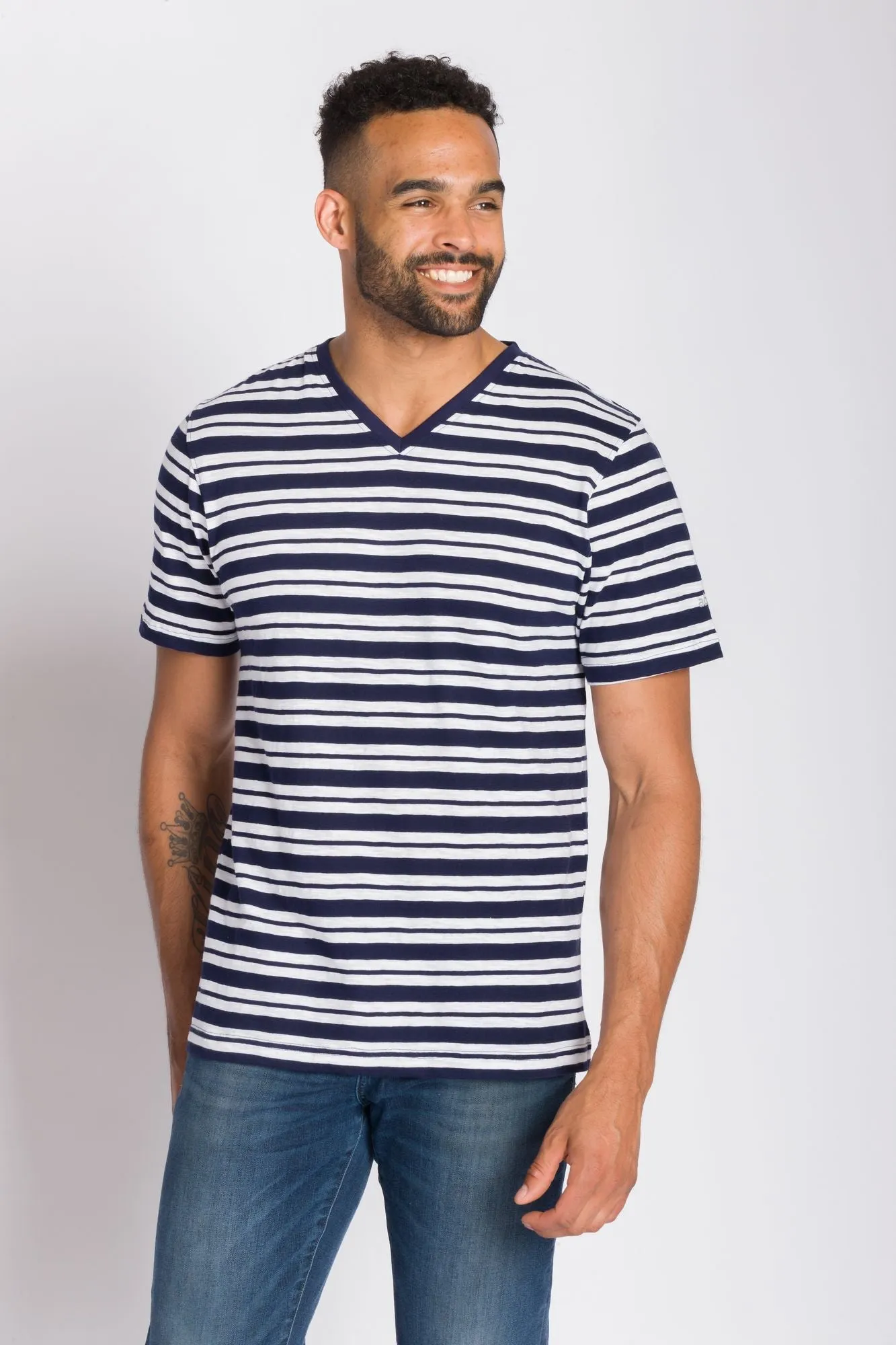 Voyager | Men's Slub V-Neck Shirt sold by Ably Apparel