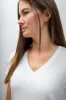 Scarlett | Women's Anti-Stain Linen Cotton Blend V-Neck T-Shirt sold by Ably Apparel