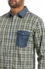 York | Men's Long Sleeve Shirt With Trim sold by Ably Apparel