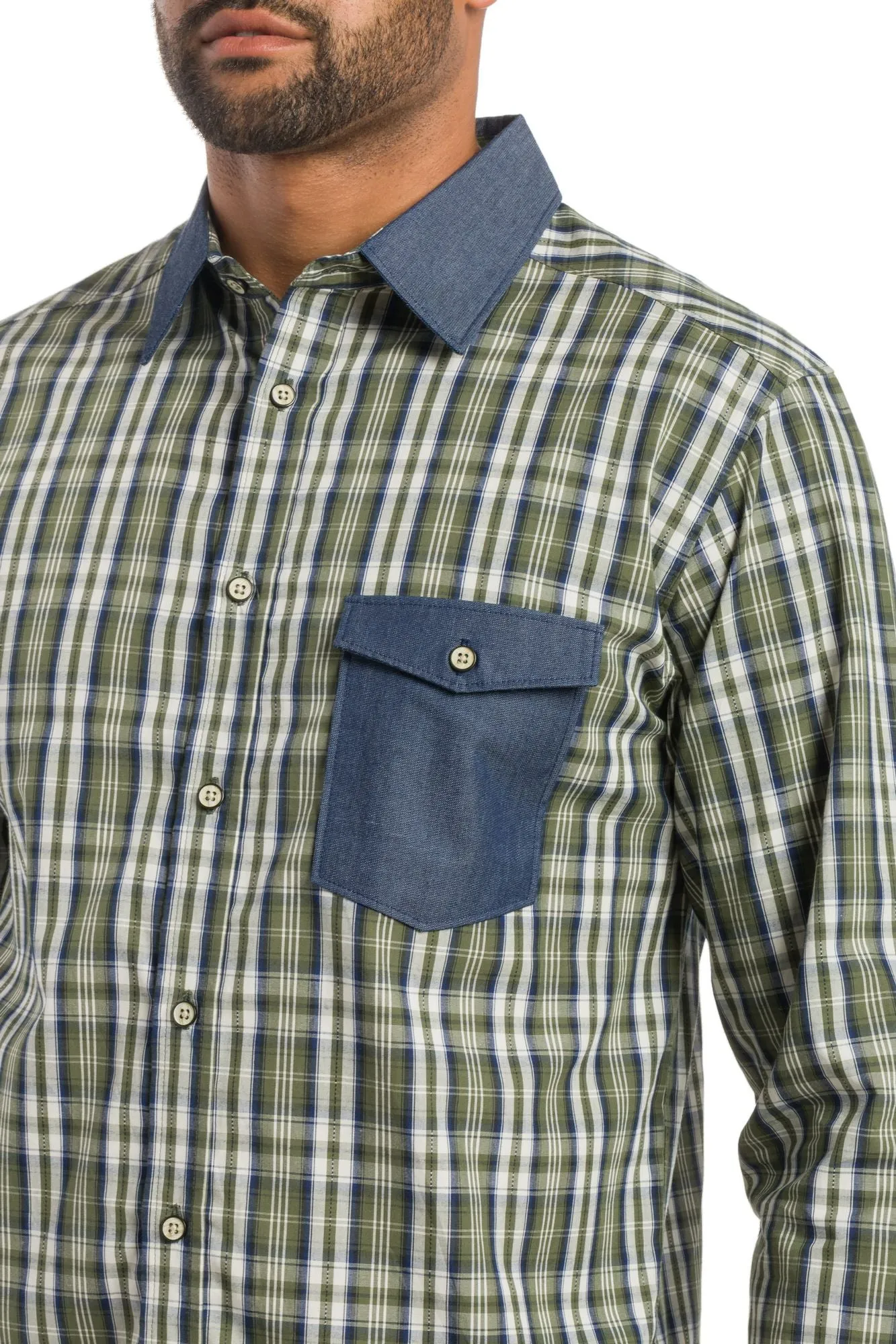 York | Men's Long Sleeve Shirt With Trim sold by Ably Apparel product image thumbnail 3