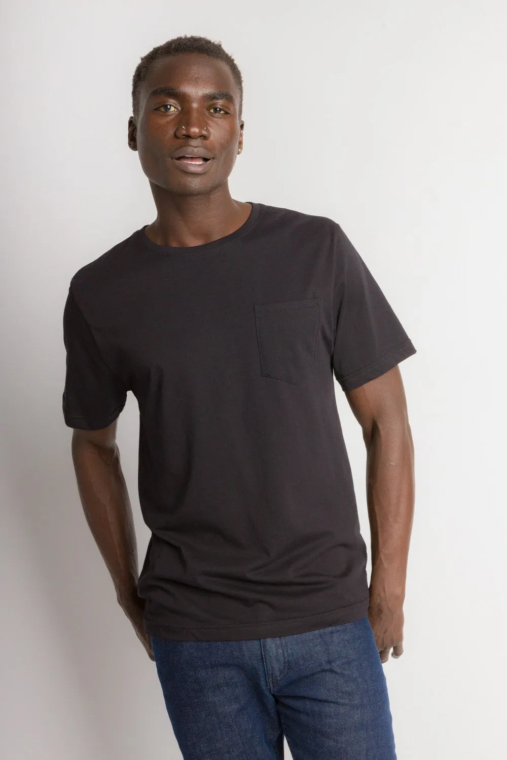 Bradley Unbranded | Men's Anti-Stain Logo-less Crew Neck Pocket Tee sold by Ably Apparel