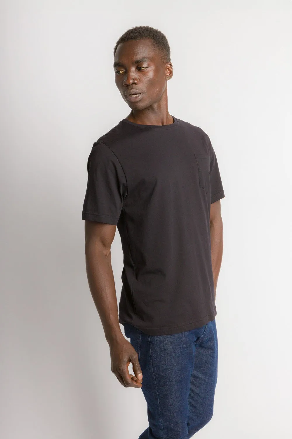 Bradley Unbranded | Men's Anti-Stain Logo-less Crew Neck Pocket Tee sold by Ably Apparel product image thumbnail 3