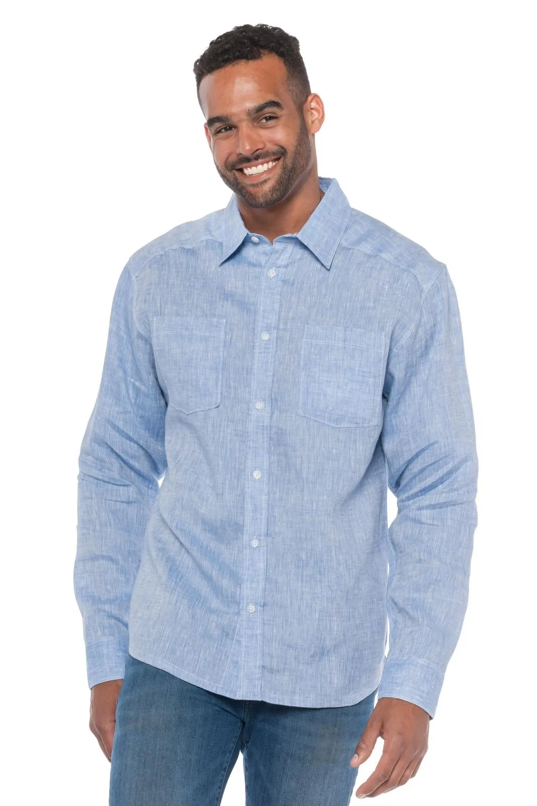 Napali | Men's Stain Resistant Long Sleeve Linen Shirt sold by Ably Apparel product image thumbnail 5
