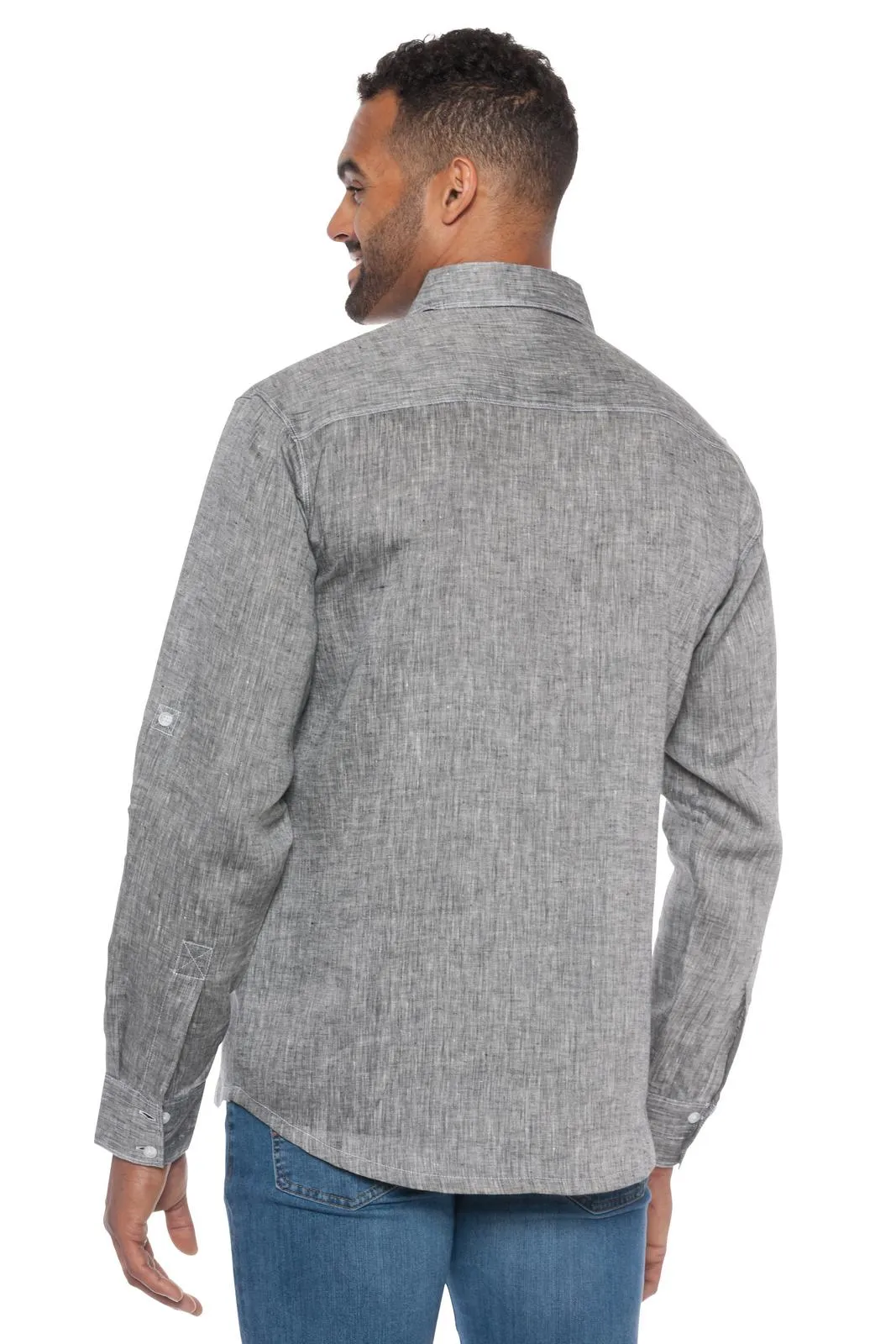 Napali | Men's Stain Resistant Long Sleeve Linen Shirt sold by Ably Apparel product image thumbnail 2