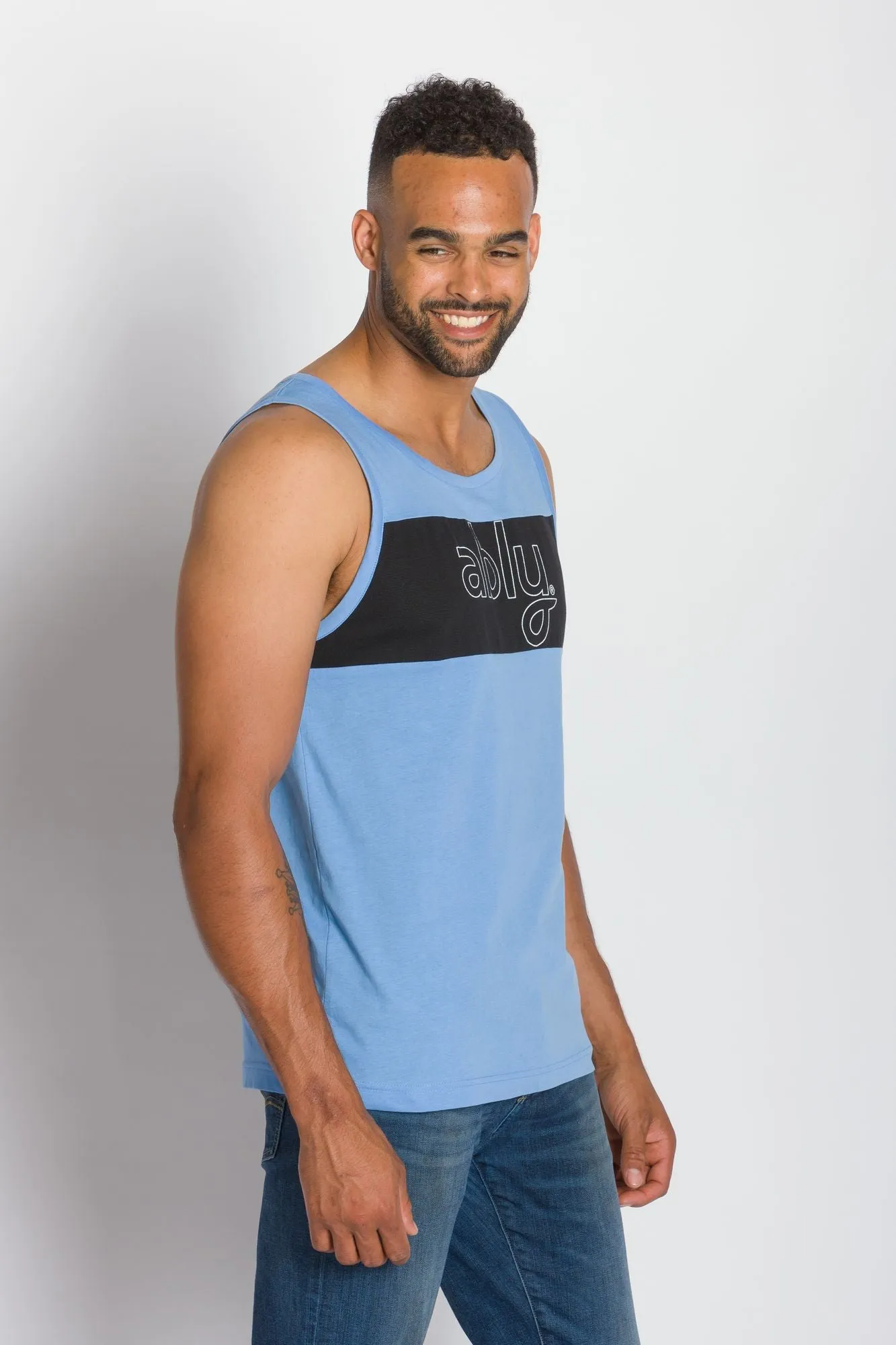 Outline Tank | Men's Cotton Mesh Tank Top sold by Ably Apparel product image thumbnail 2