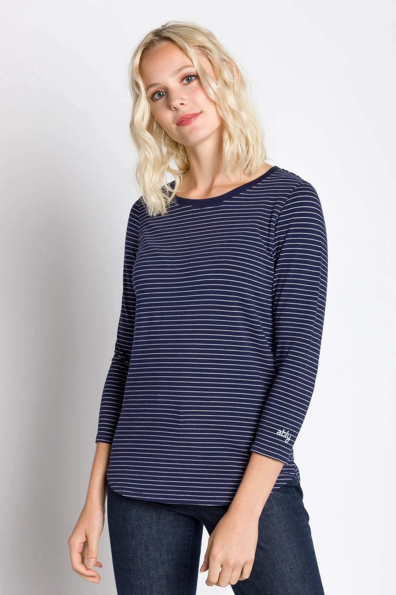 Rosette | Women's 3/4 Sleeve Cotton/Modal Top sold by Ably Apparel