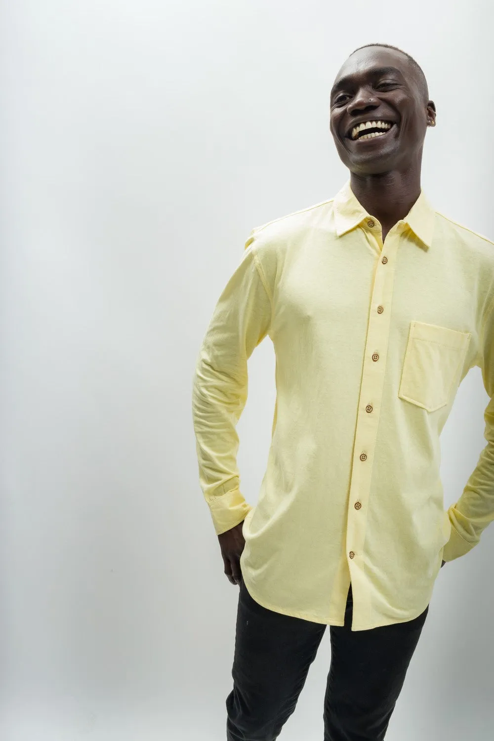 Logan | Men's Anti-Stain Linen Cotton Long Sleeve Button-Up Shirt sold by Ably Apparel product image thumbnail 4