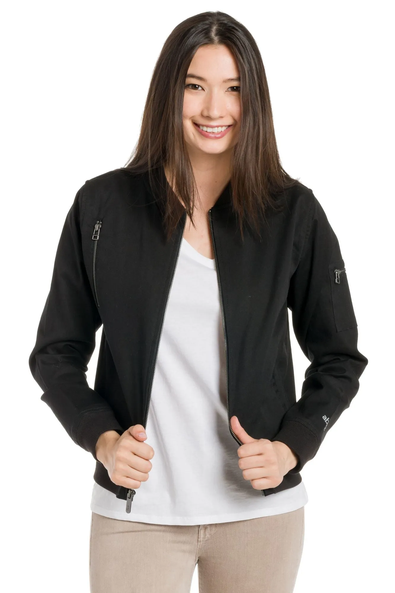 Charlotte | Women's Lined Bomber Jacket sold by Ably Apparel