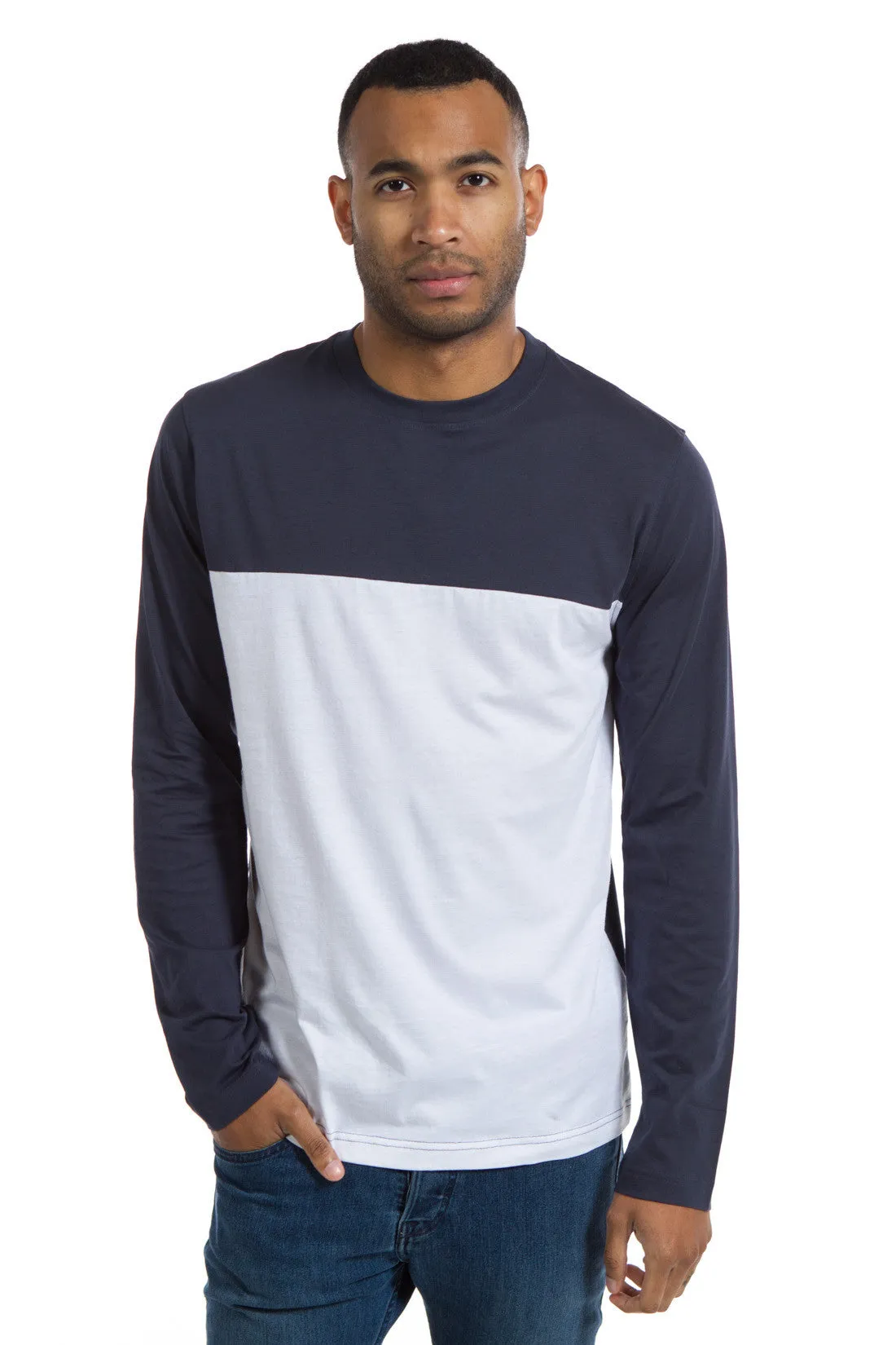 Travis | Men's Color Block Crew Neck sold by Ably Apparel product image thumbnail 4