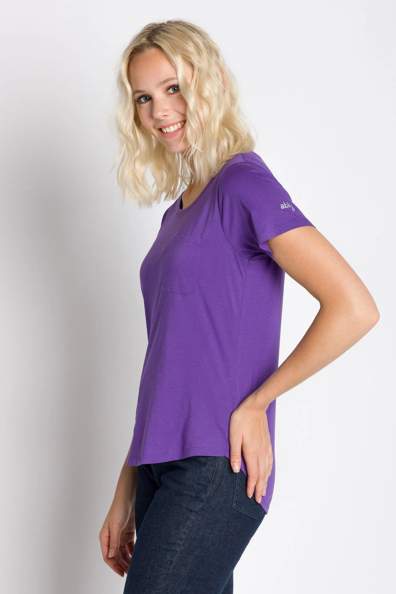 Polly | Women's Anti-Stain Dropped Neckline Tee sold by Ably Apparel product image thumbnail 3