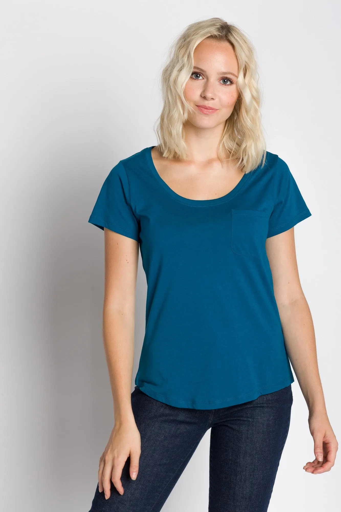 Polly | Women's Anti-Stain Dropped Neckline Tee sold by Ably Apparel product image thumbnail 4