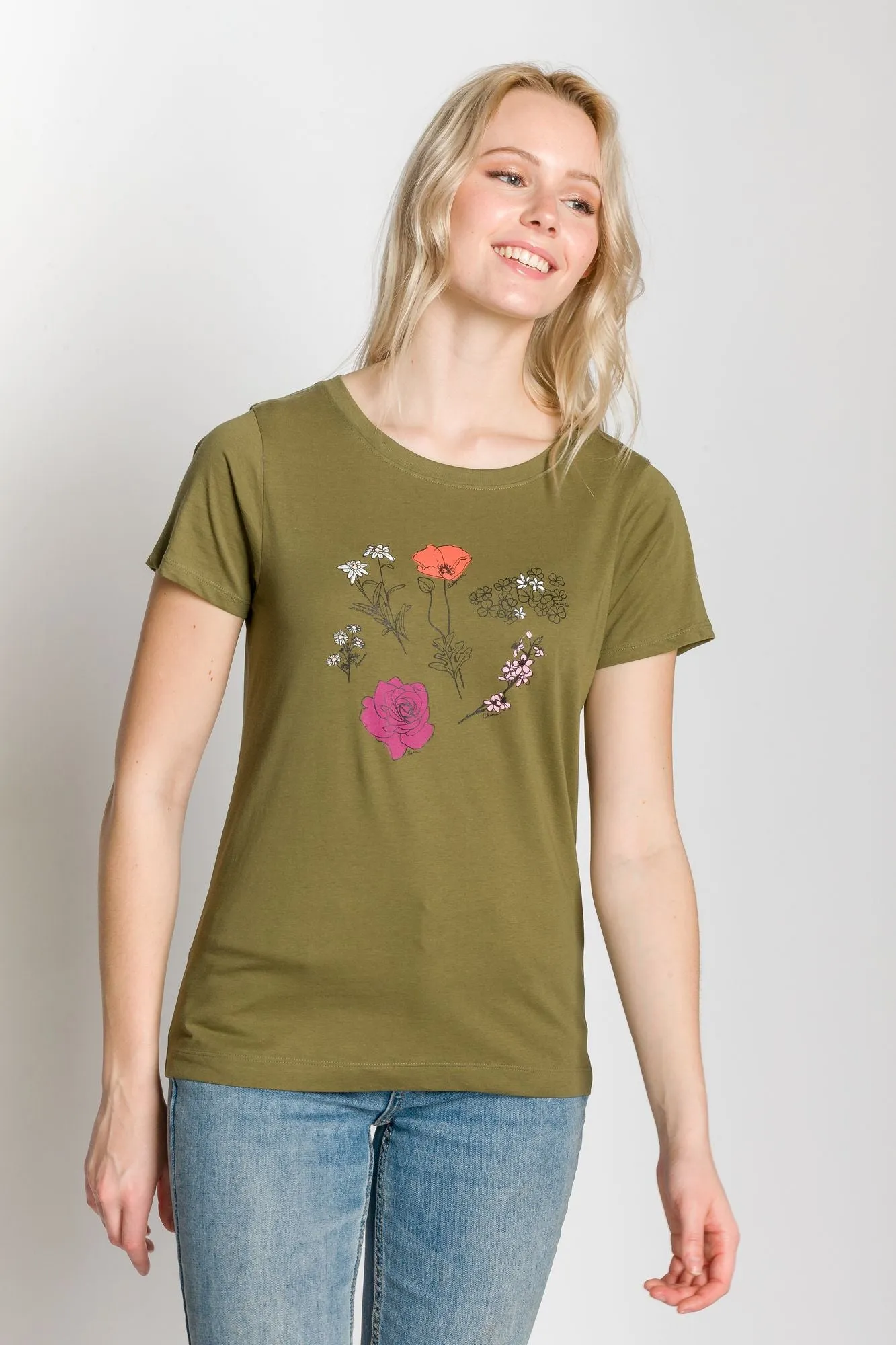 Sketched Floral | Women's Printed T-Shirt sold by Ably Apparel