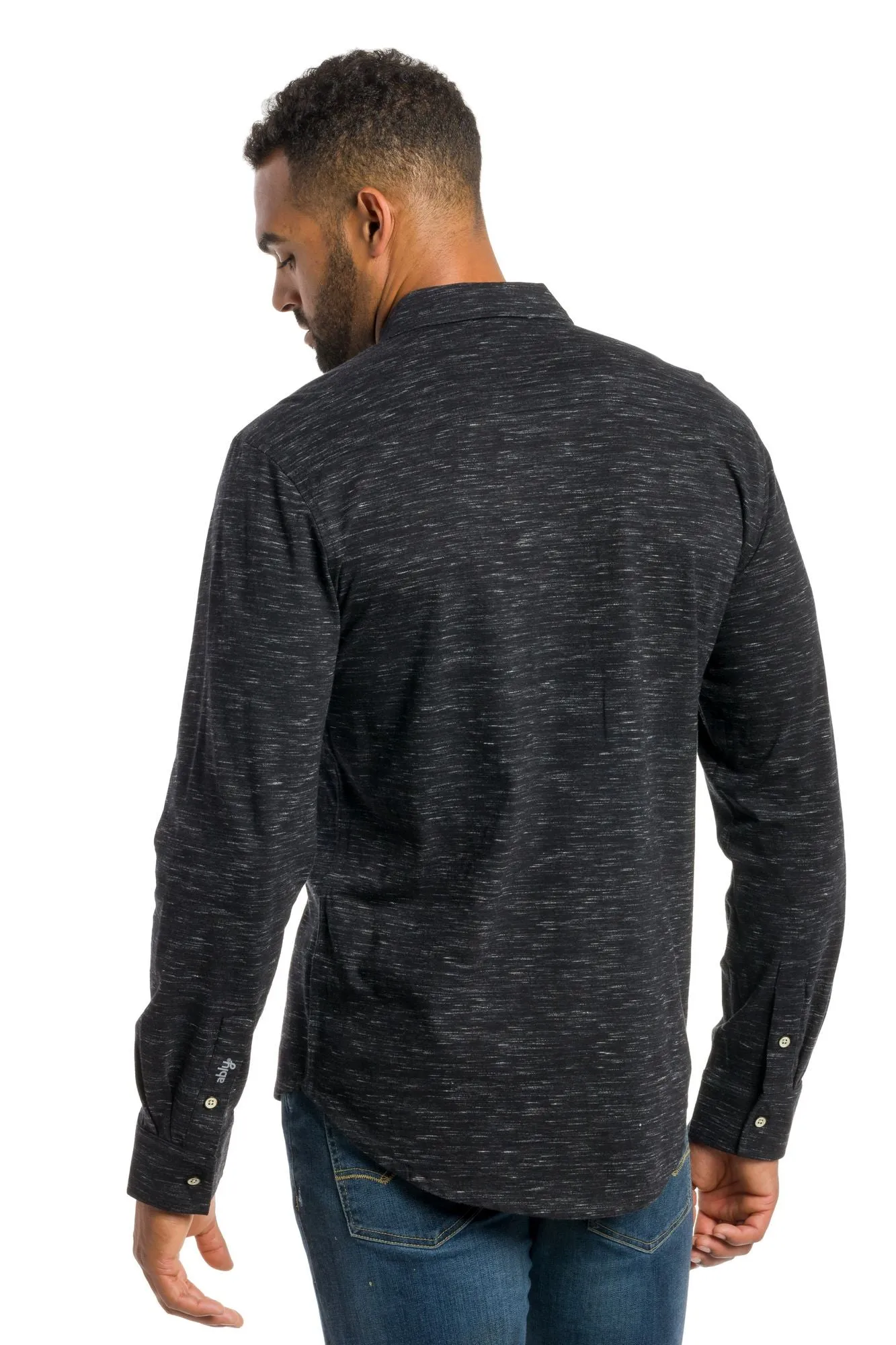 Shay | Men's Injected Slub Button Up Long Sleeve Shirt sold by Ably Apparel product image thumbnail 2