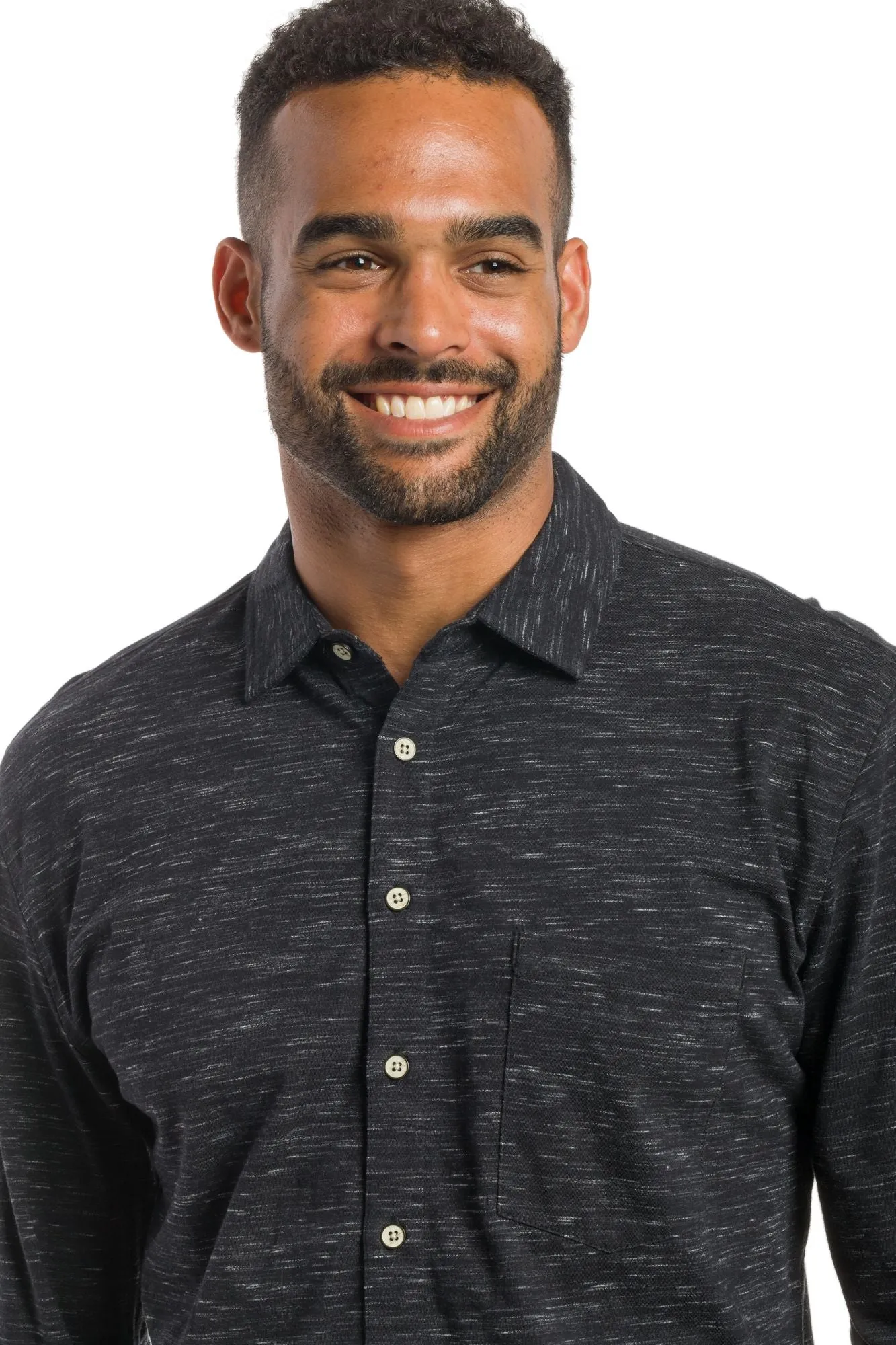 Shay | Men's Injected Slub Button Up Long Sleeve Shirt sold by Ably Apparel product image thumbnail 3