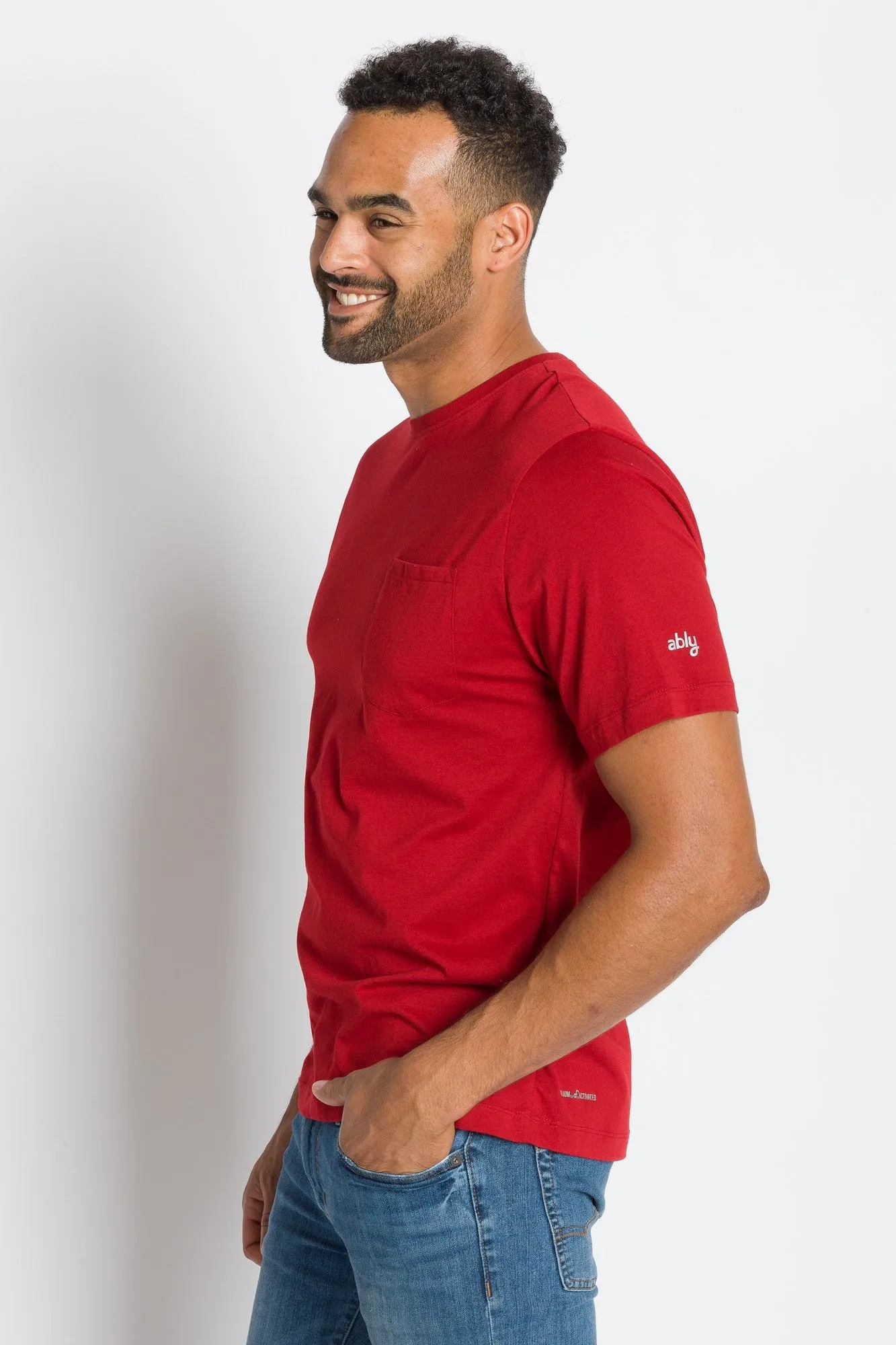 Bradley | Men's Anti-Stain Crew Neck Pocket Tee sold by Ably Apparel product image thumbnail 2