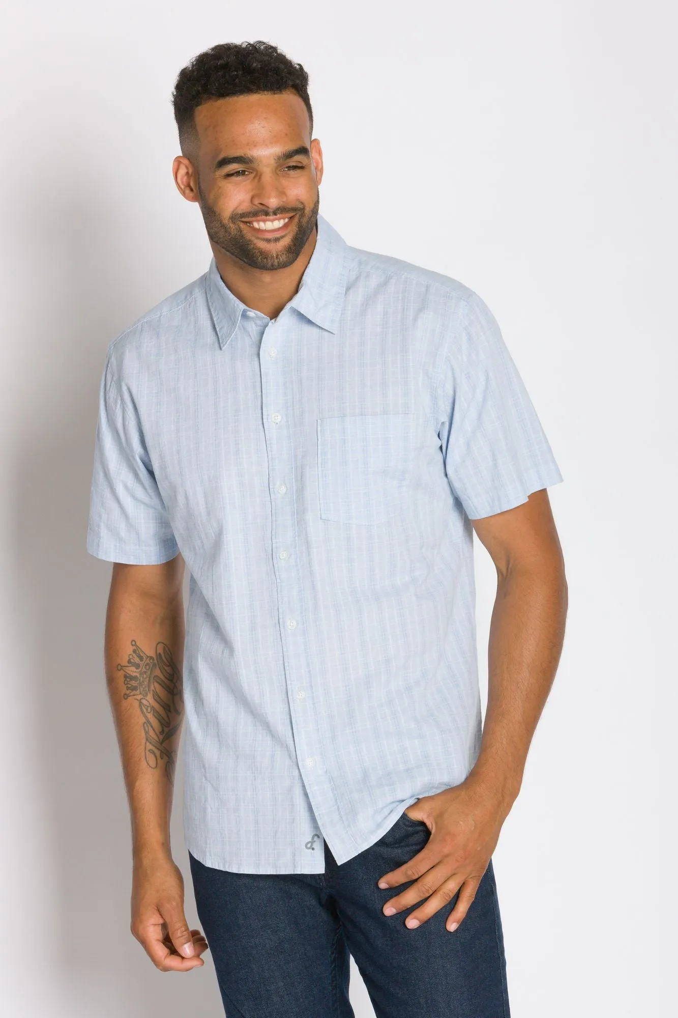 Jesse | Men's Short Sleeve Button-Up Shirt sold by Ably Apparel