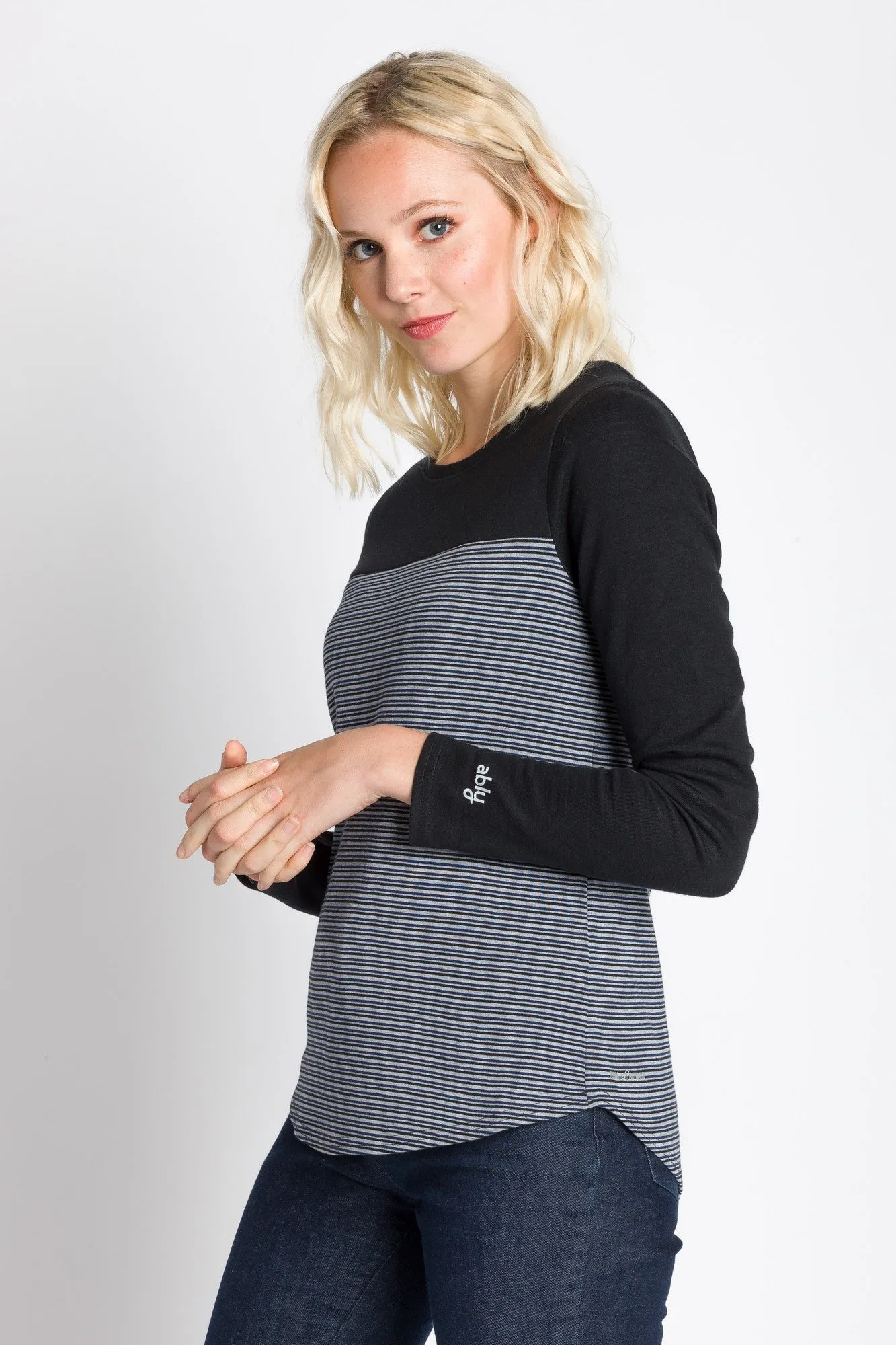 Ode | Women's Long Sleeve Plated Two Tone Top sold by Ably Apparel product image thumbnail 5