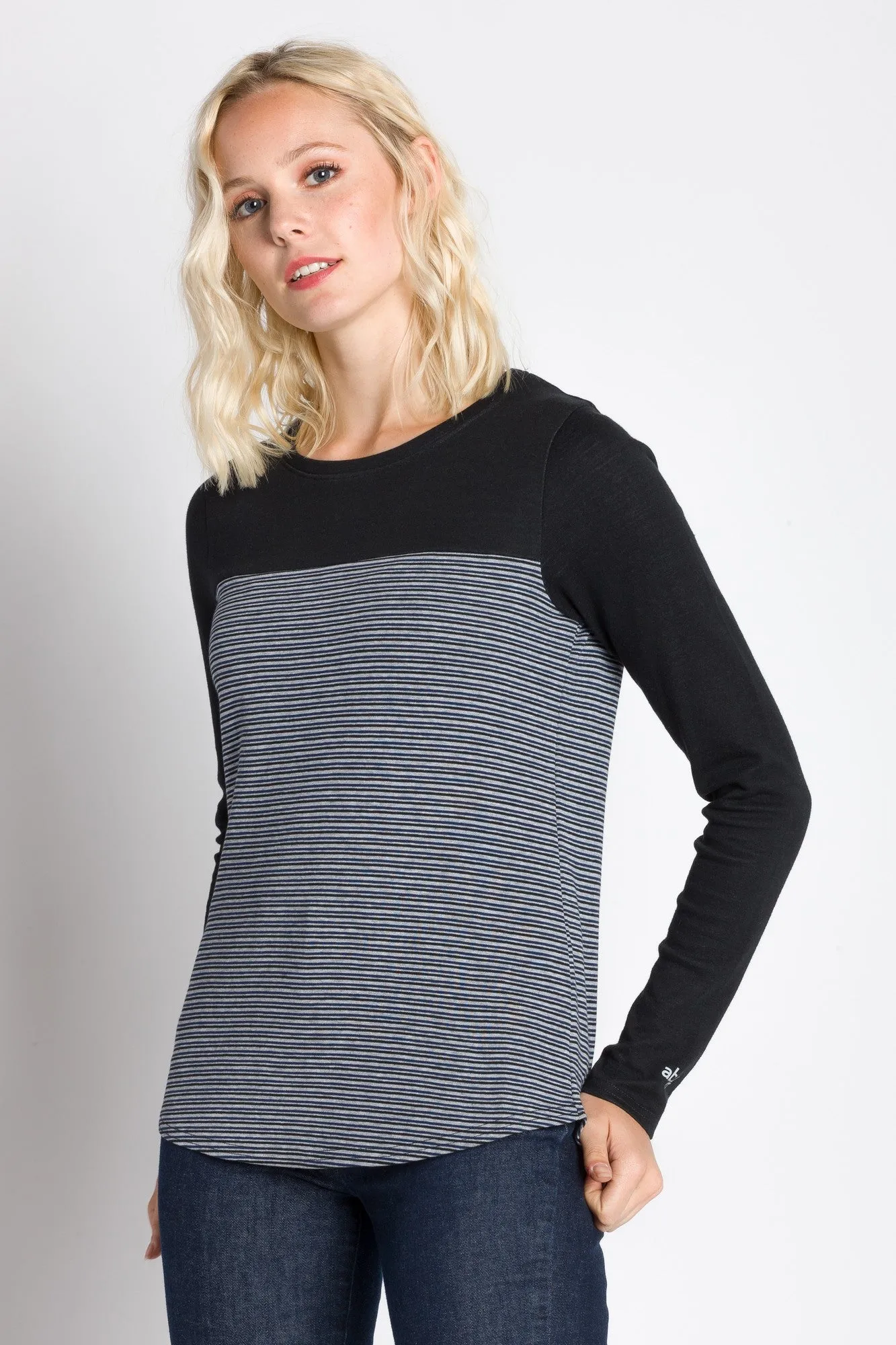 Ode | Women's Long Sleeve Plated Two Tone Top sold by Ably Apparel product image thumbnail 4