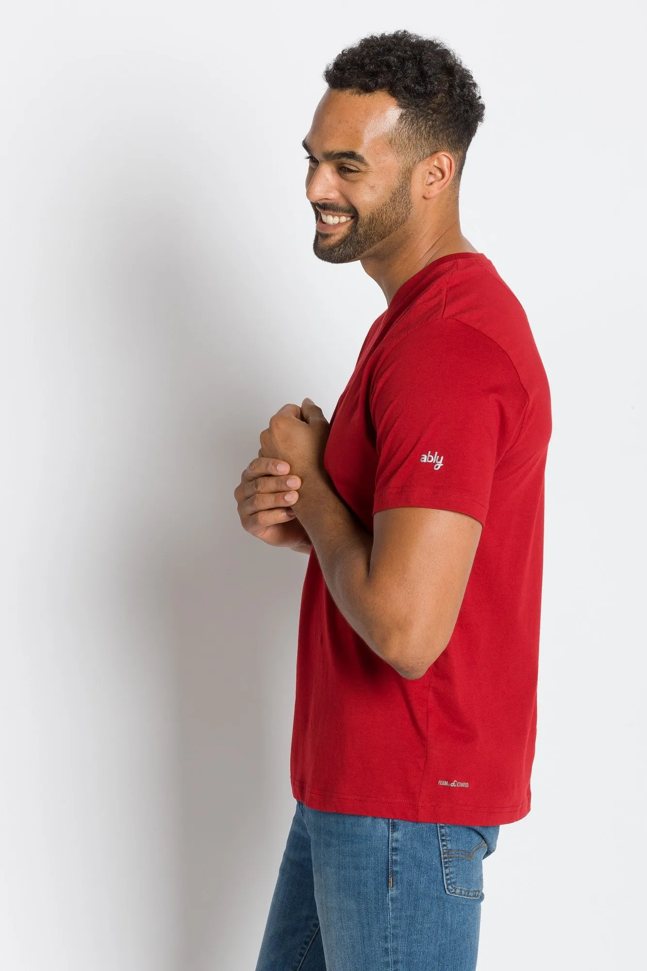 Jamison | Men's Anti-Stain V-neck Tee sold by Ably Apparel product image thumbnail 2