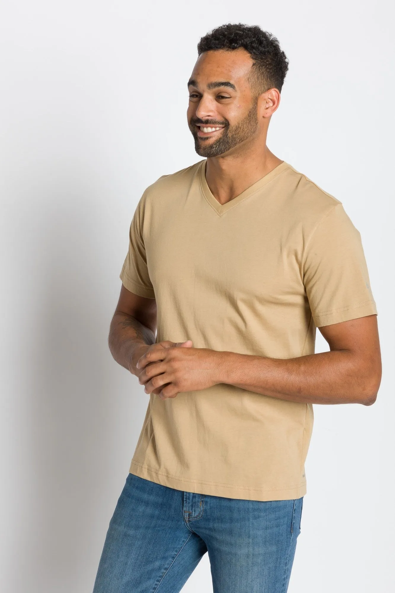 Jamison | Men's Anti-Stain V-neck Tee sold by Ably Apparel product image thumbnail 4