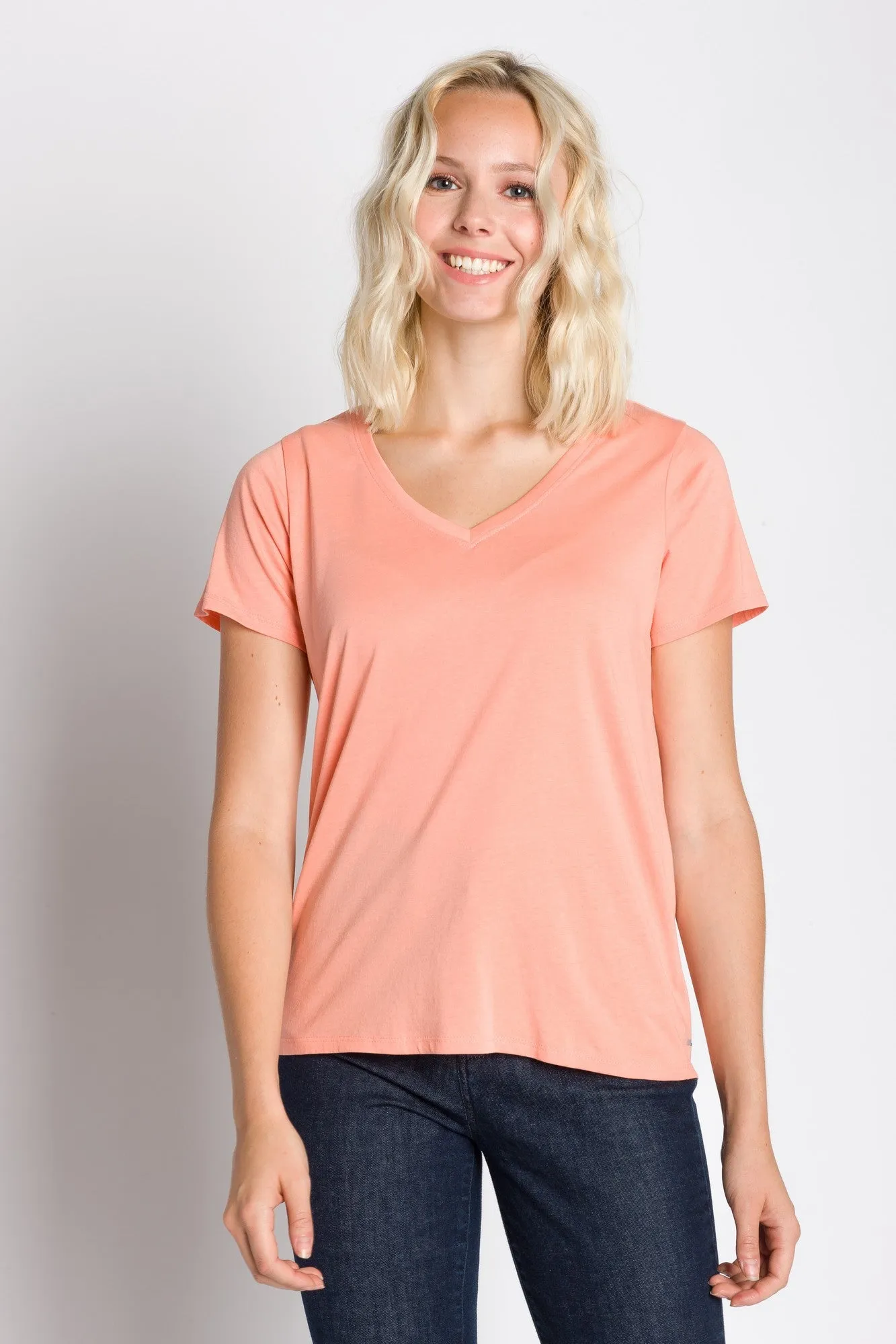 Vanessa | Women's Anti-Stain Deep V-neck sold by Ably Apparel product image thumbnail 4