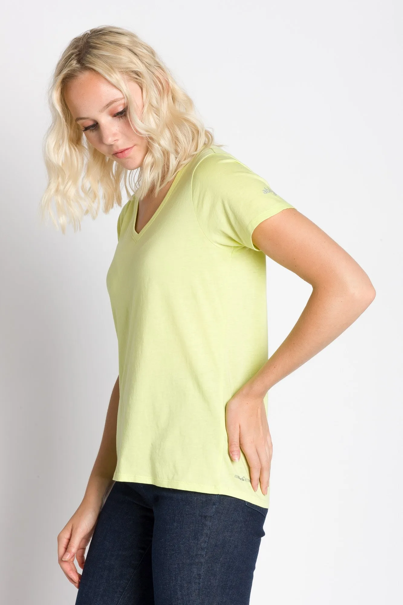 Vanessa | Women's Anti-Stain Deep V-neck sold by Ably Apparel product image thumbnail 2