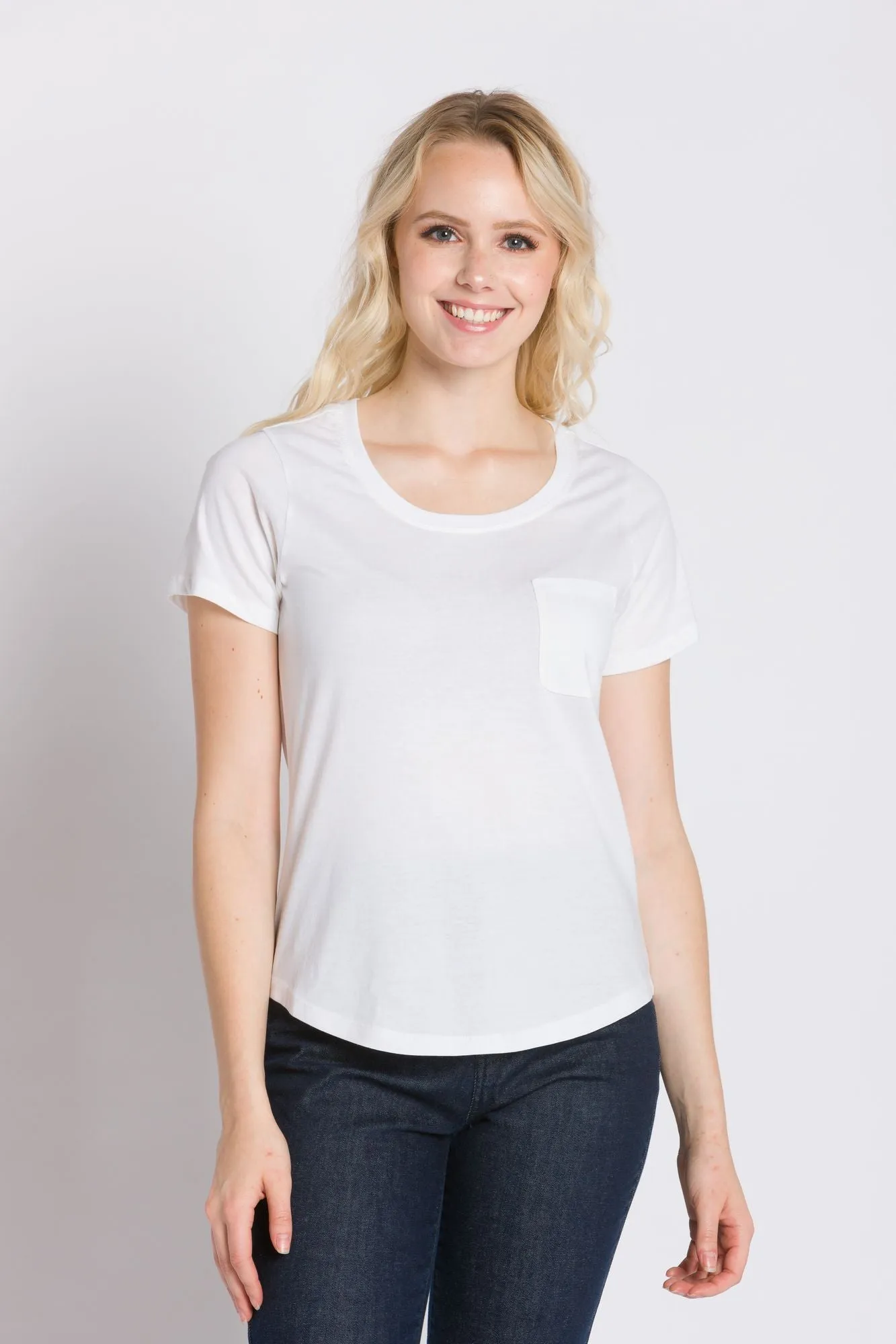 Polly | Women's Anti-Stain Dropped Neckline Tee sold by Ably Apparel product image thumbnail 4
