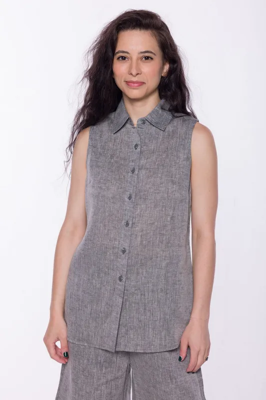 Lahaina | Women's Stainproof Linen-Lyocell Blend Shirt sold by Ably Apparel