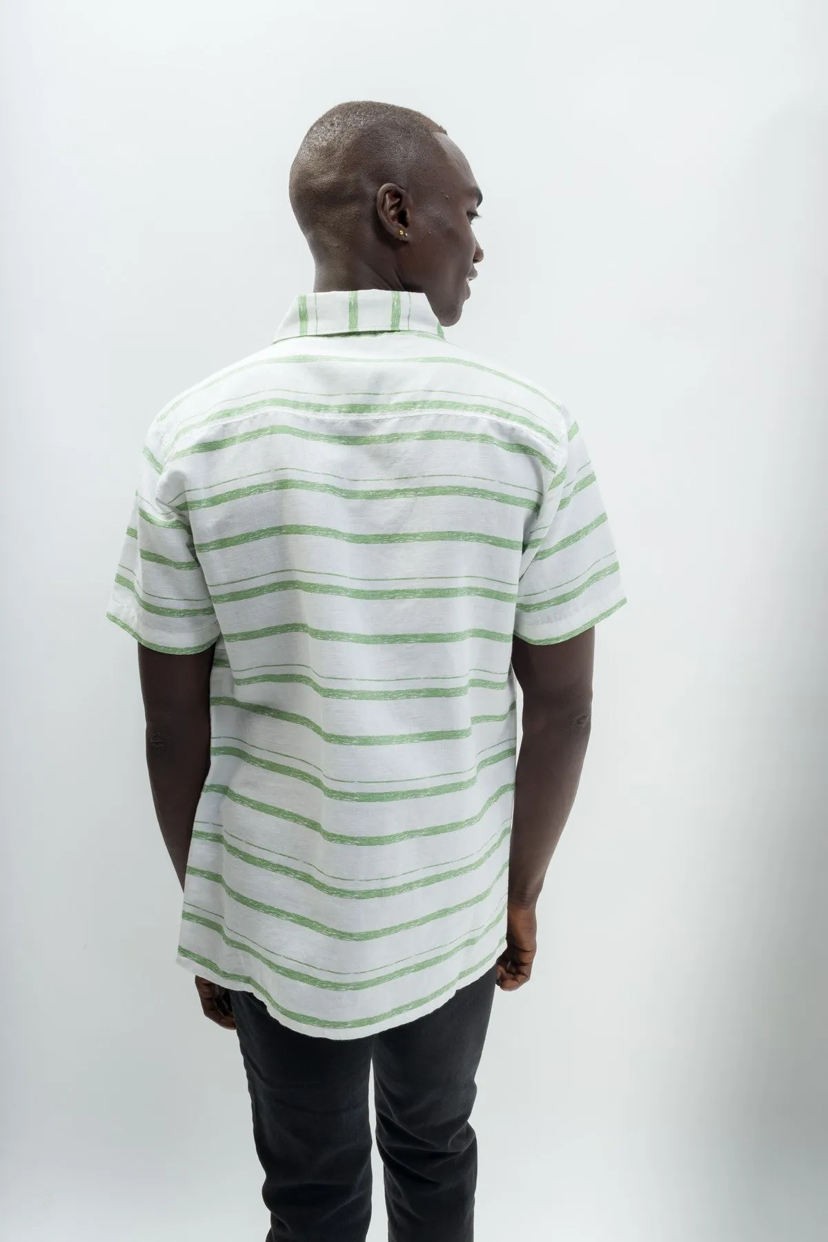 Dean | Men's Anti-Stain Linen Cotton Blend Short-Sleeve Shirt sold by Ably Apparel product image thumbnail 4