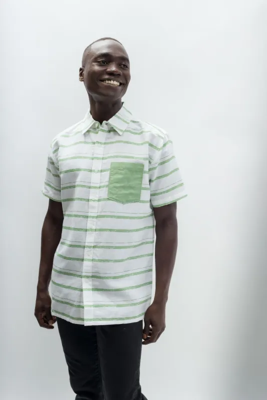 Dean | Men's Anti-Stain Linen Cotton Blend Short-Sleeve Shirt sold by Ably Apparel