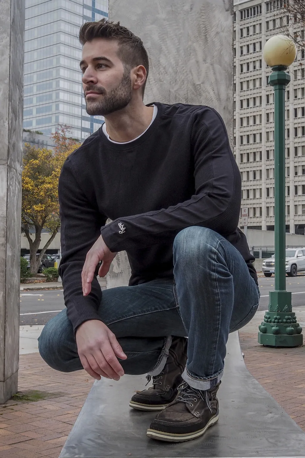 Luxor | Men's Thermal Pullover Crew Neck Shirt sold by Ably Apparel product image thumbnail 4
