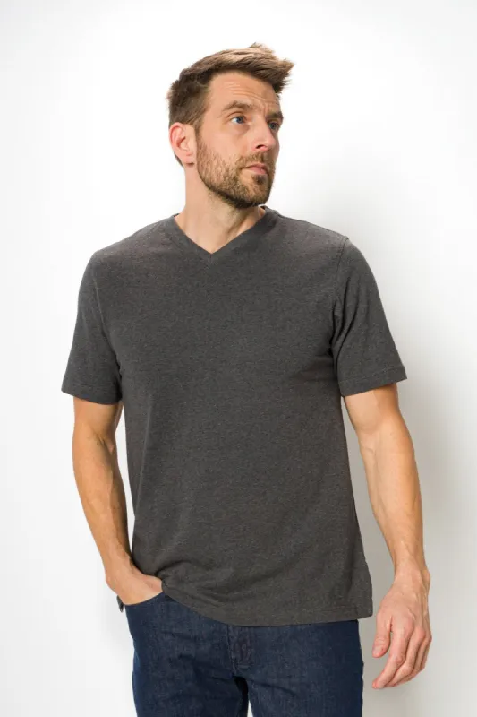Jamison Heavy Tee | Men's Anti_Stain Short Sleeve V-neck Tee made by Ably Apparel