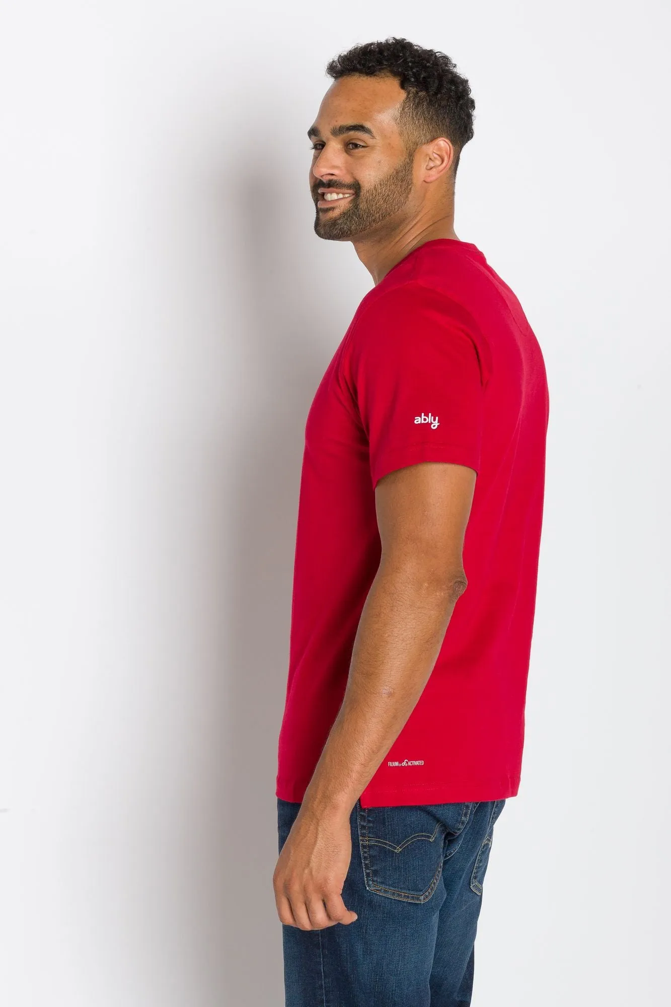 Jamison Heavy Tee | Men's Anti_Stain Short Sleeve V-neck Tee sold by Ably Apparel product image thumbnail 5