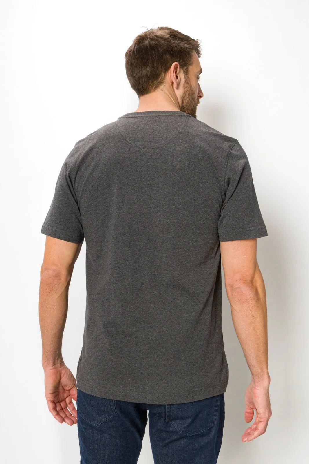 Jamison Heavy Tee | Men's Anti_Stain Short Sleeve V-neck Tee sold by Ably Apparel product image thumbnail 3