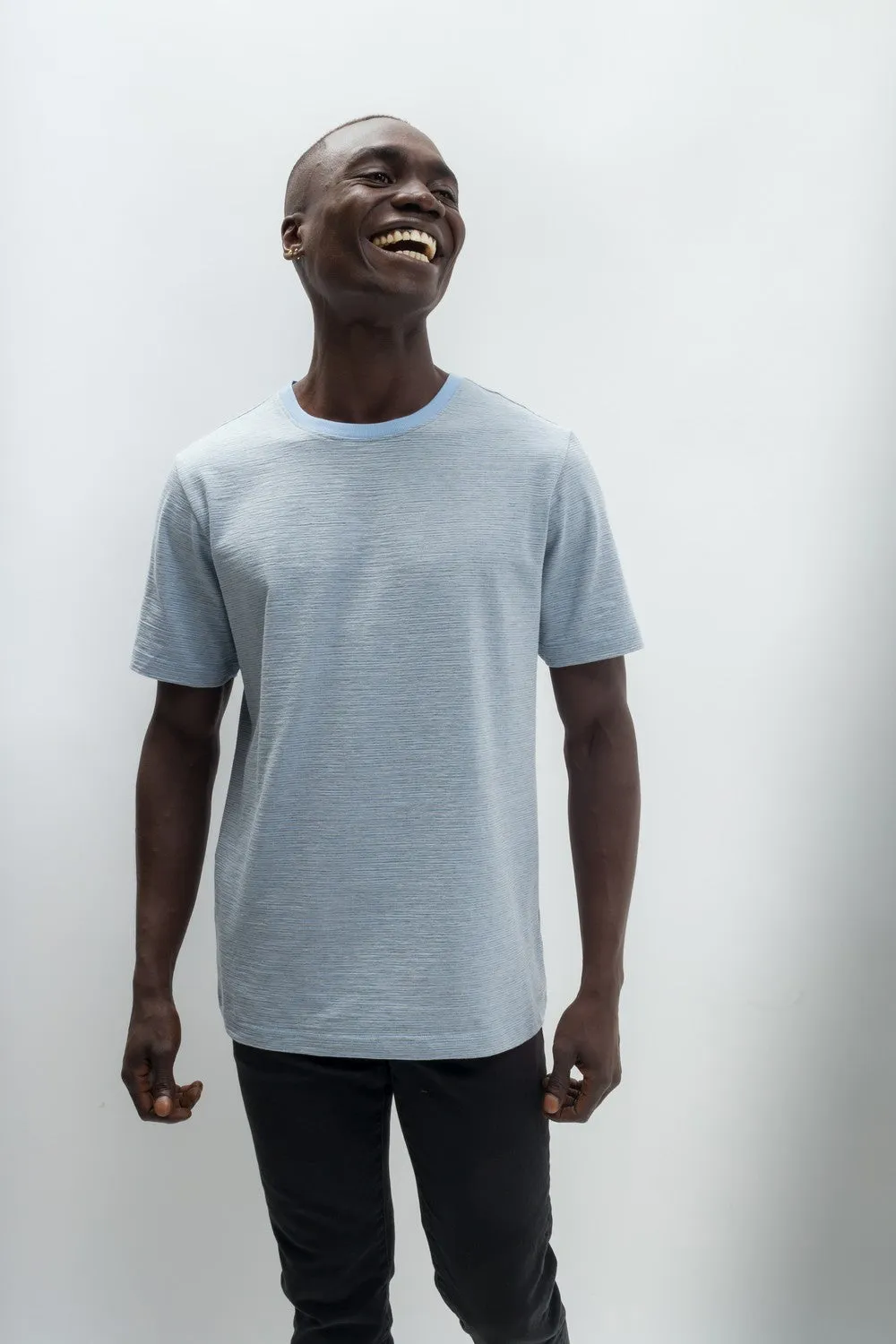 Owen | Men's Crinkle Knit T-Shirt sold by Ably Apparel